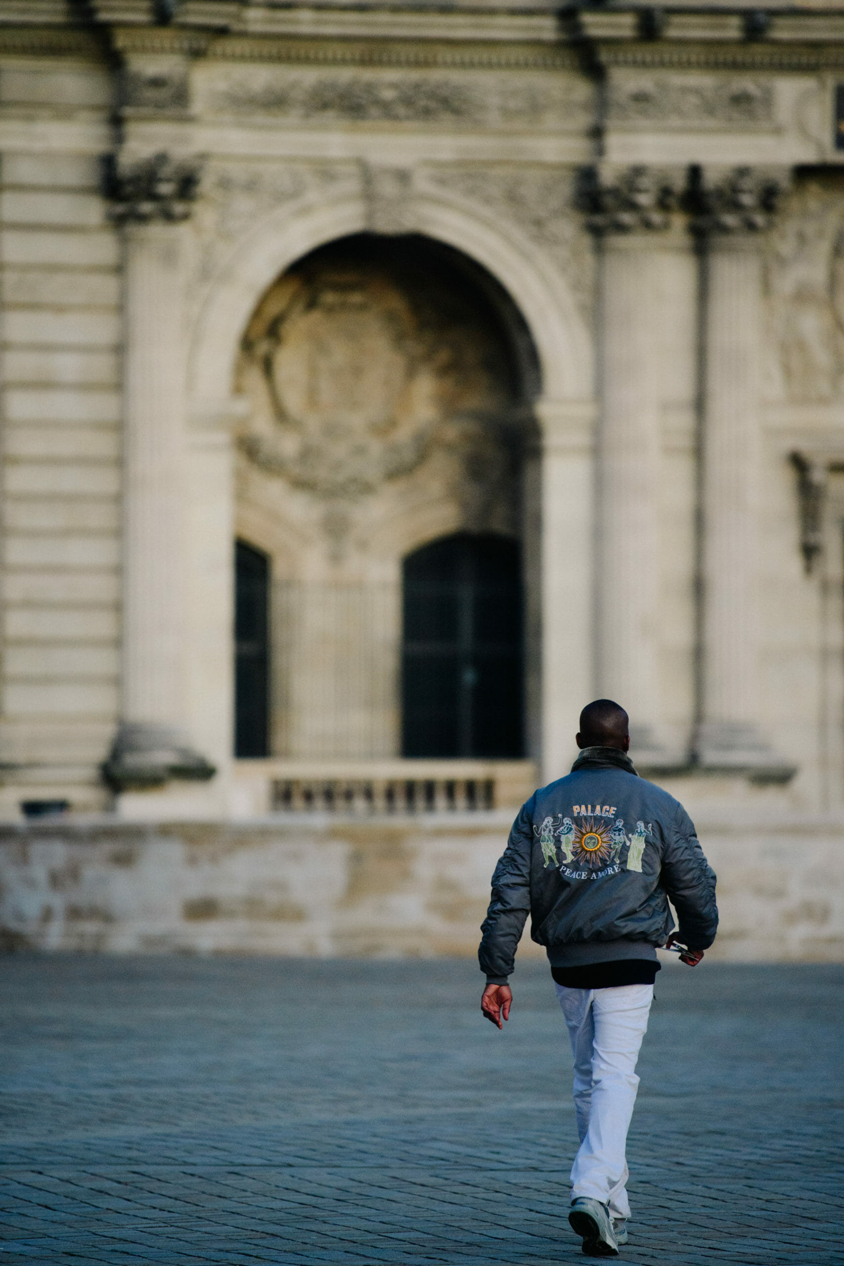 Man wearing Palace jacket