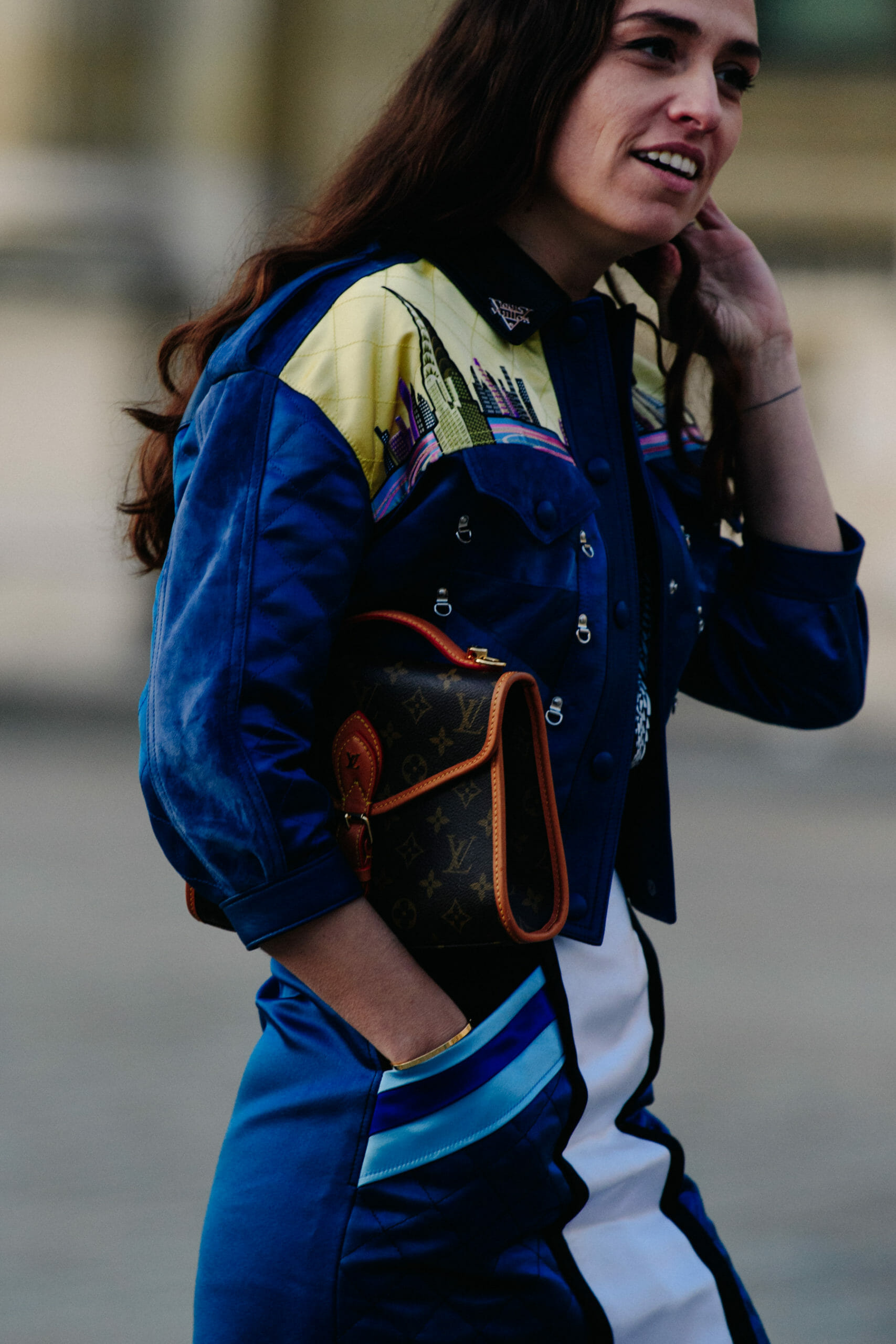 Woman wearing Louis Vuitton