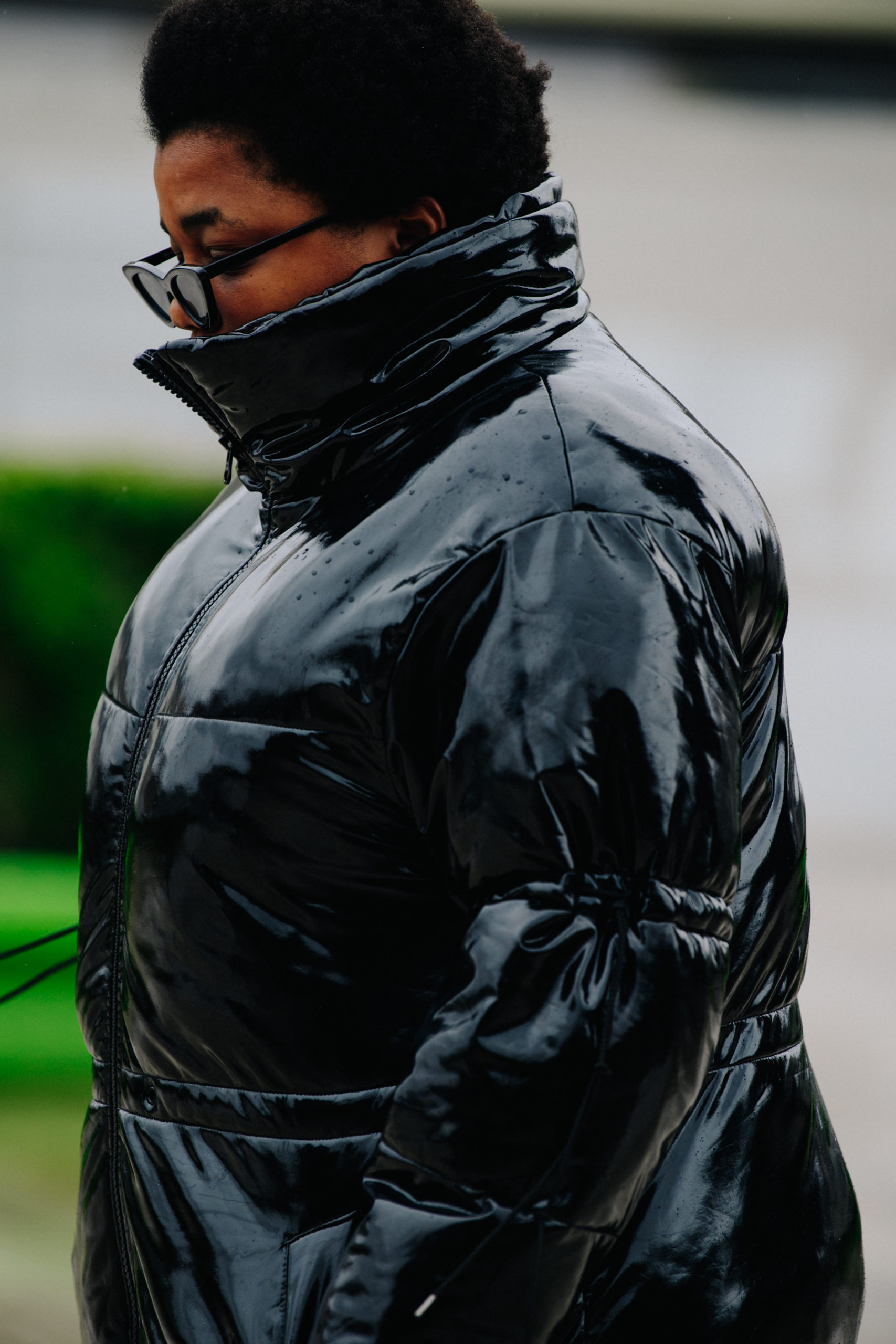 Woman wearing winter coat
