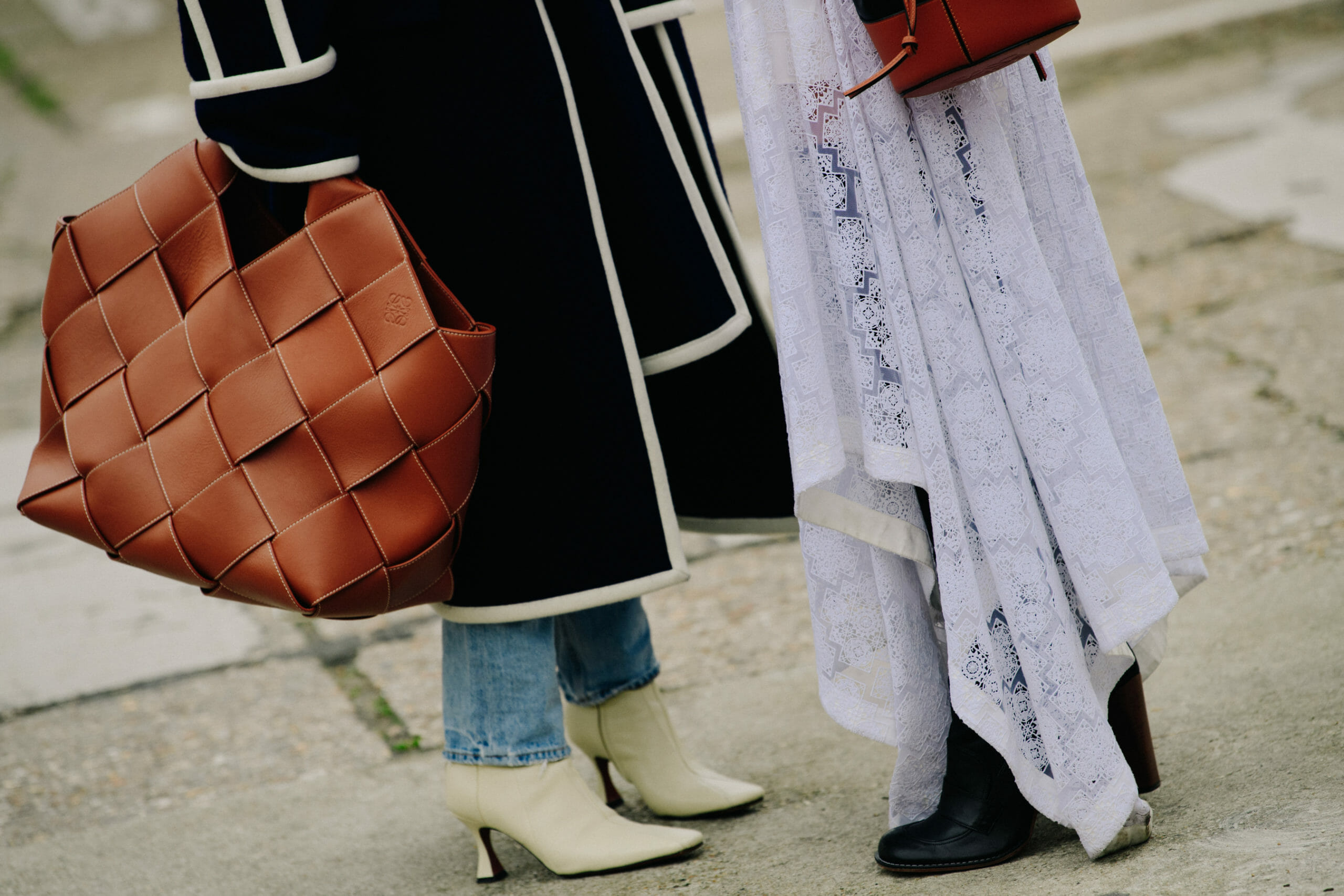 Women carrying Loewe bags