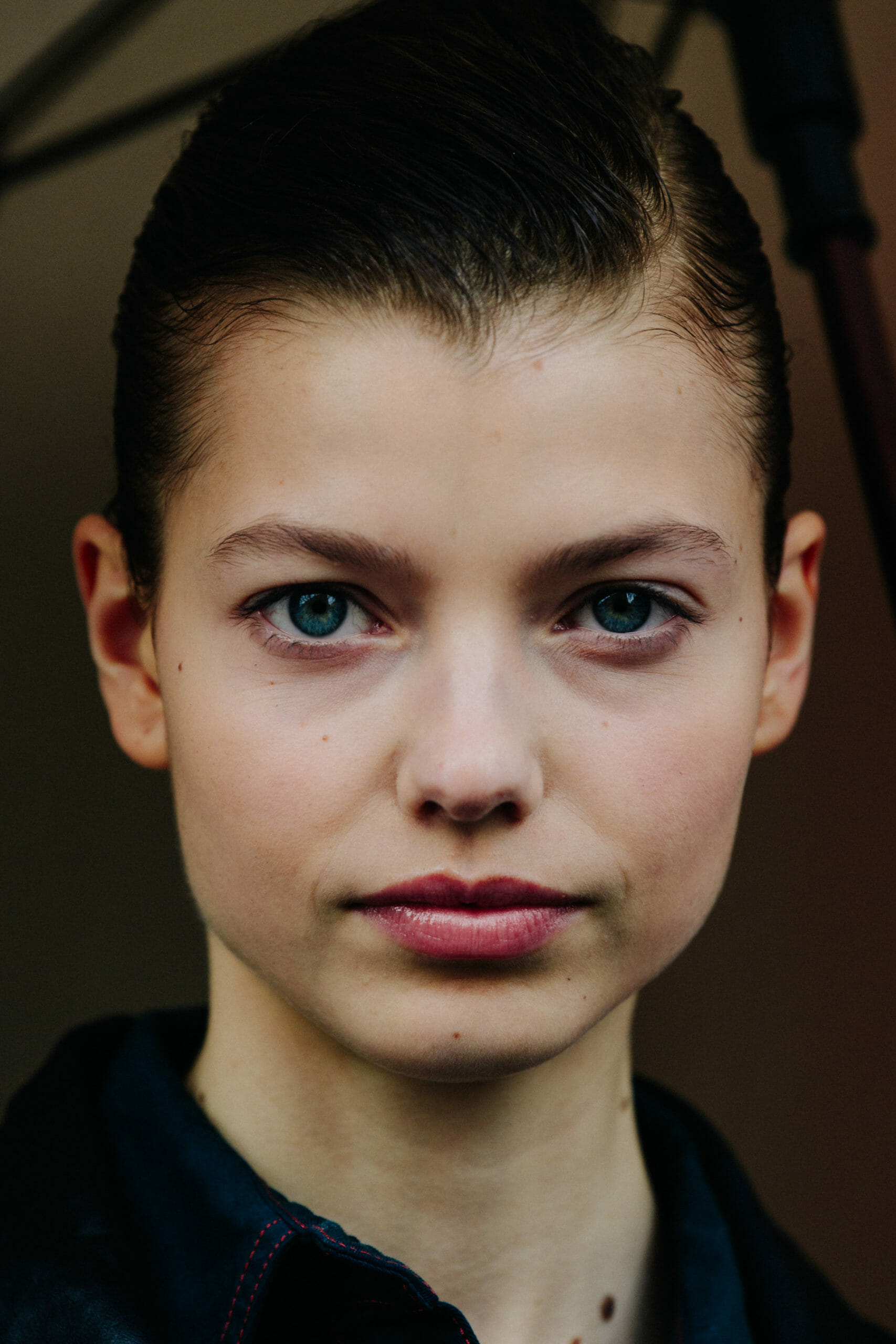 Danish model with blue eyes