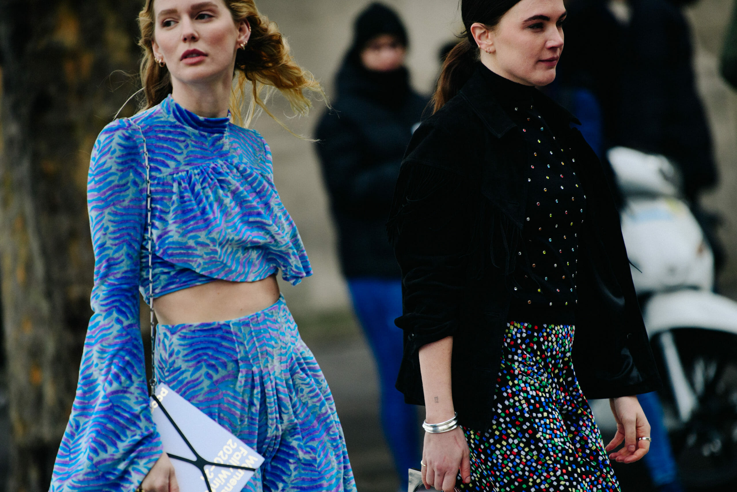 Two bloggers wearing patterns