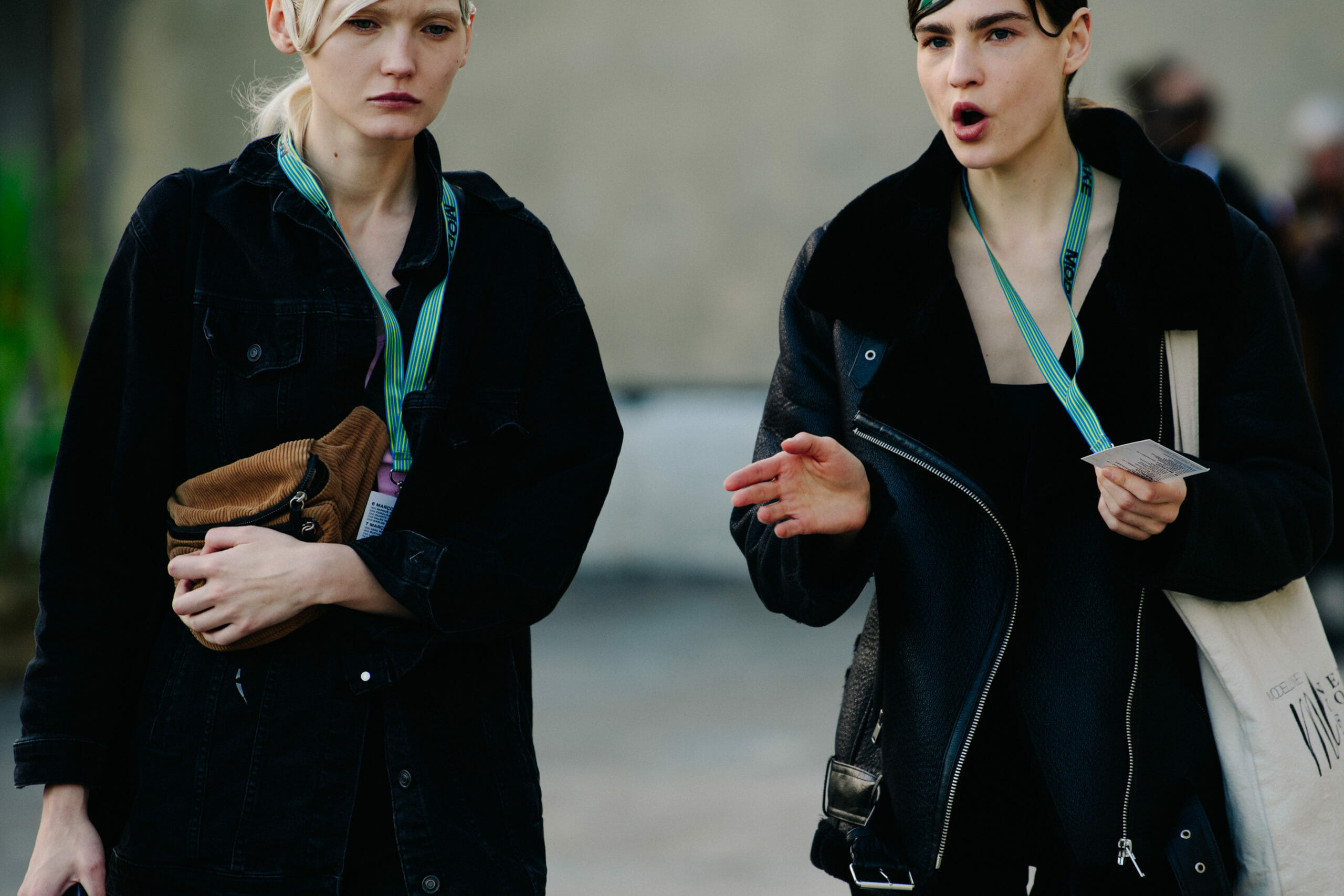 Models wearing black
