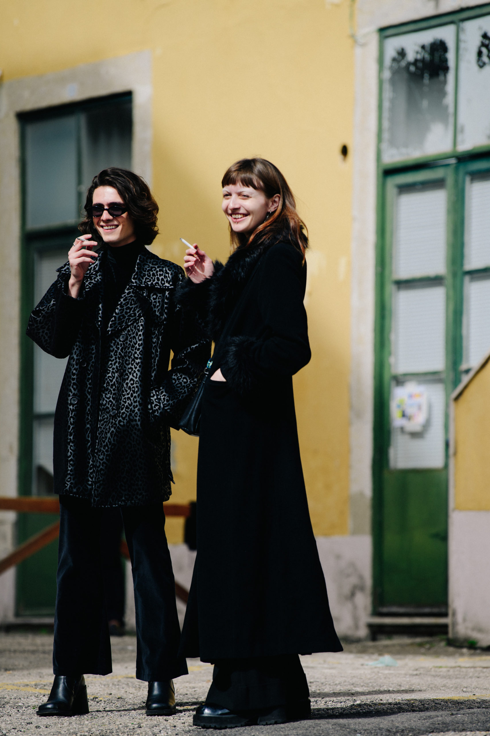 Models wearing black clothing