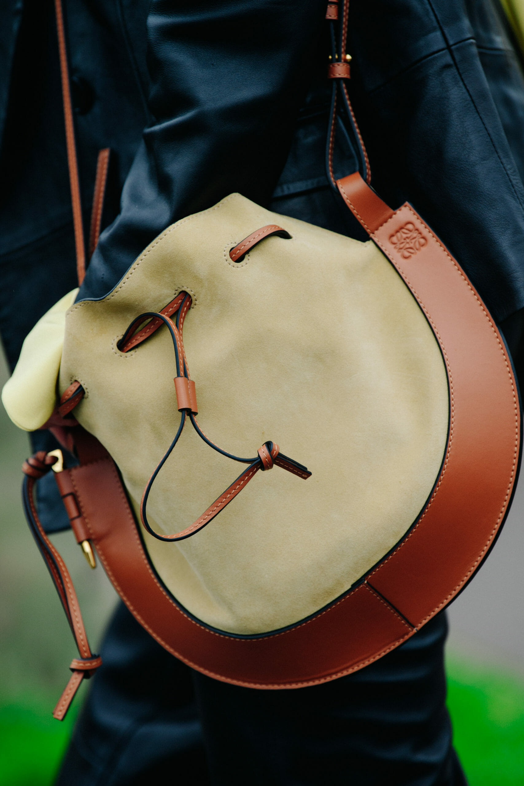 Woman carrying Loewe bag