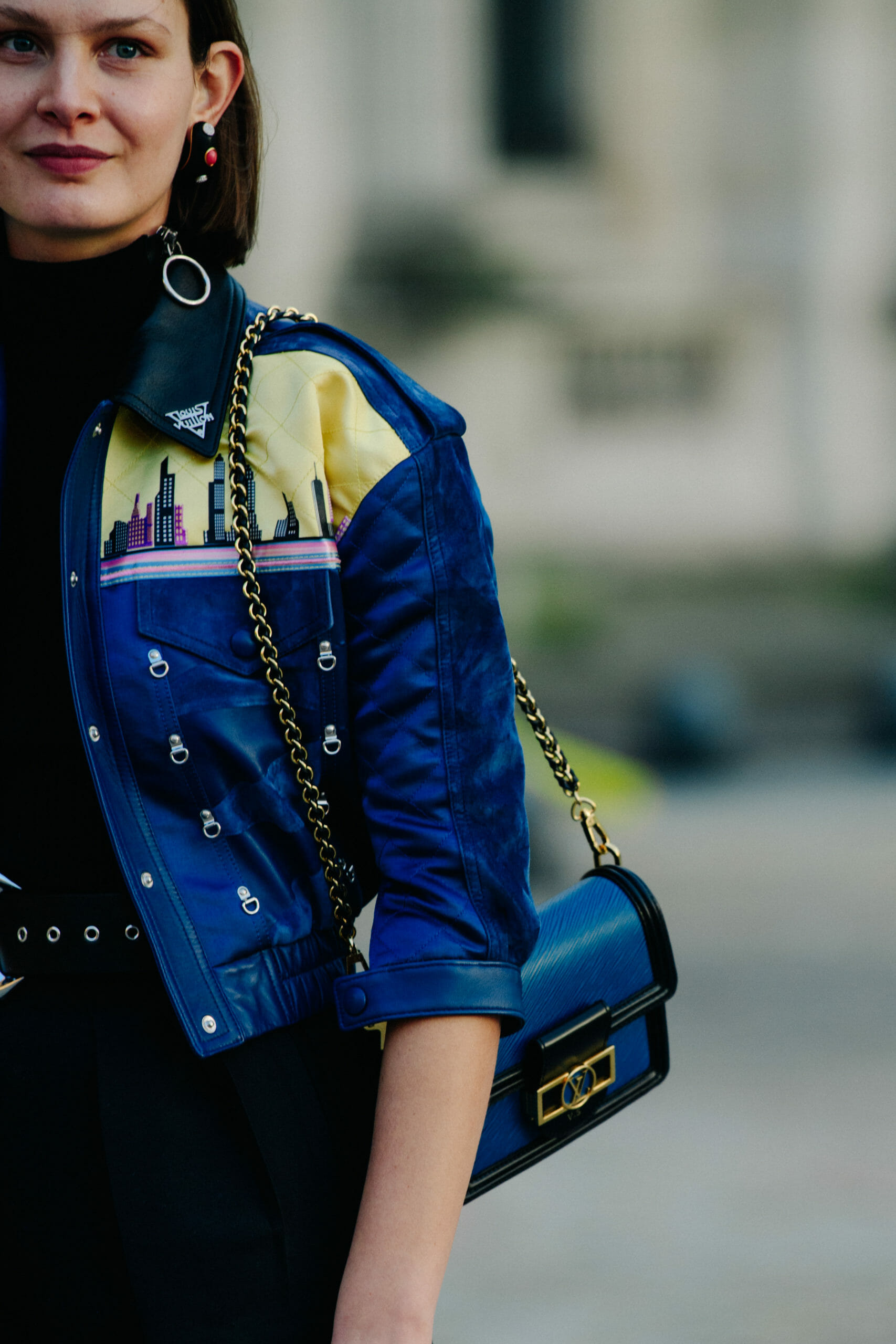 Woman wearing Louis Vuitton