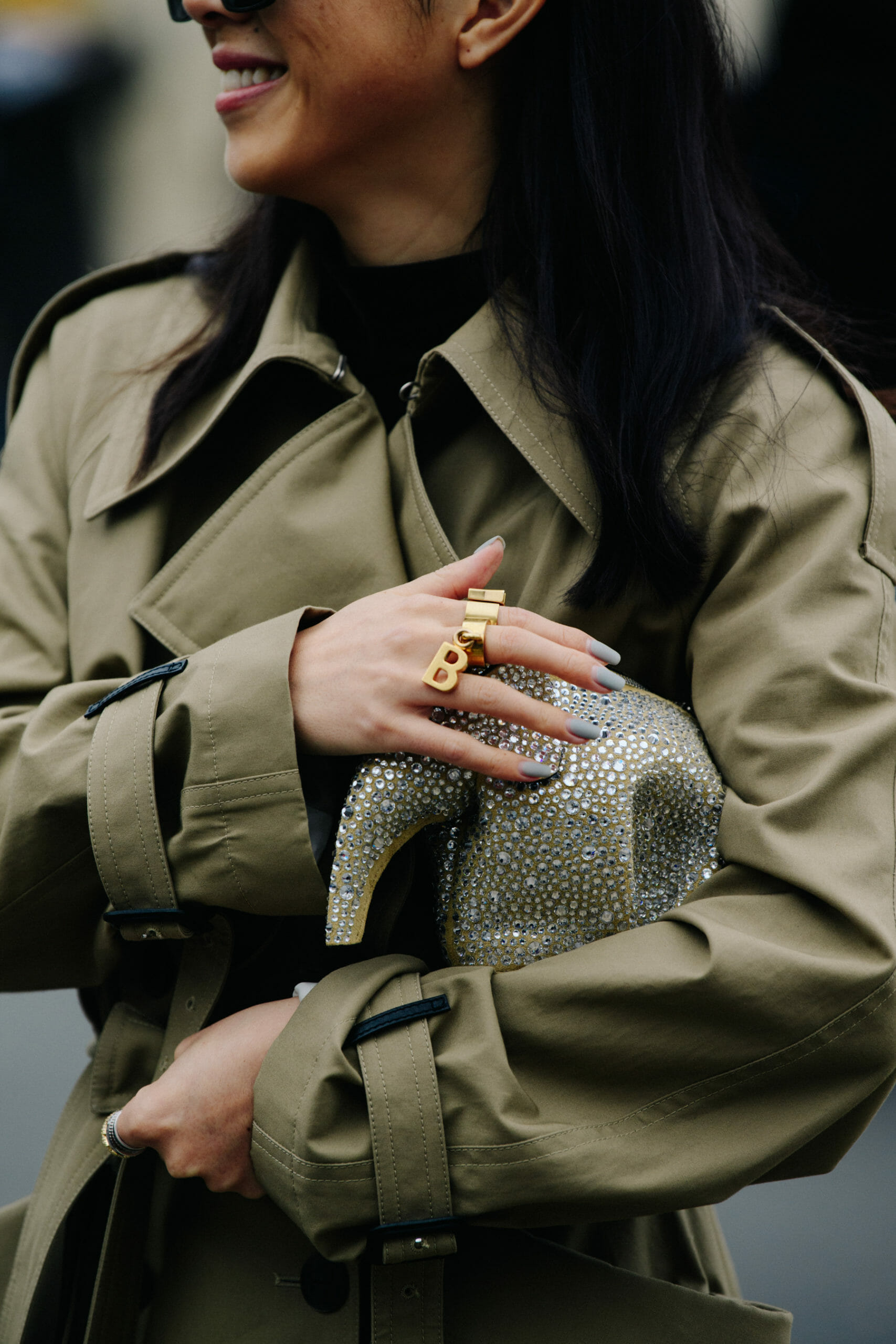 Woman carrying elephant bag