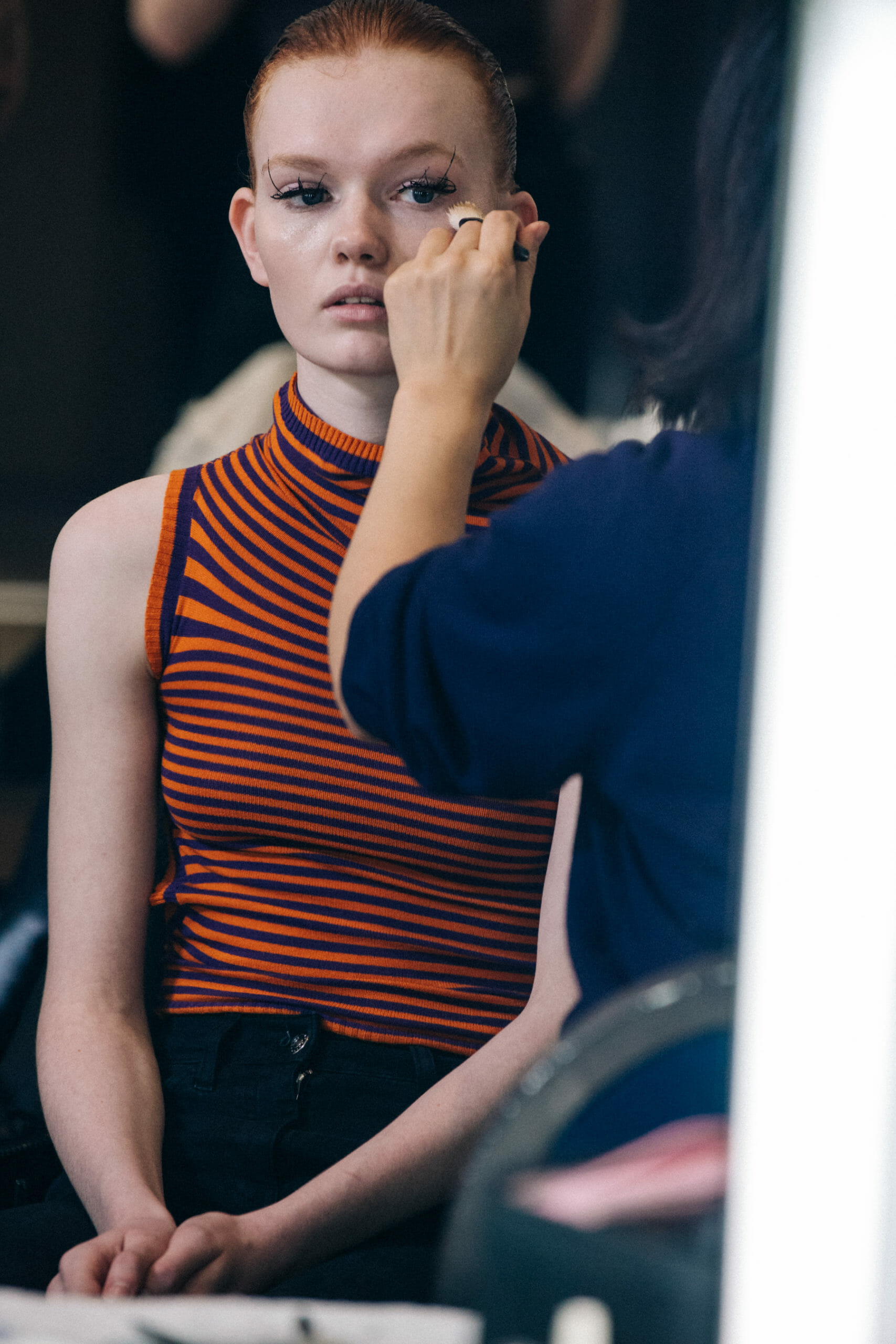 Model in hair and makeup
