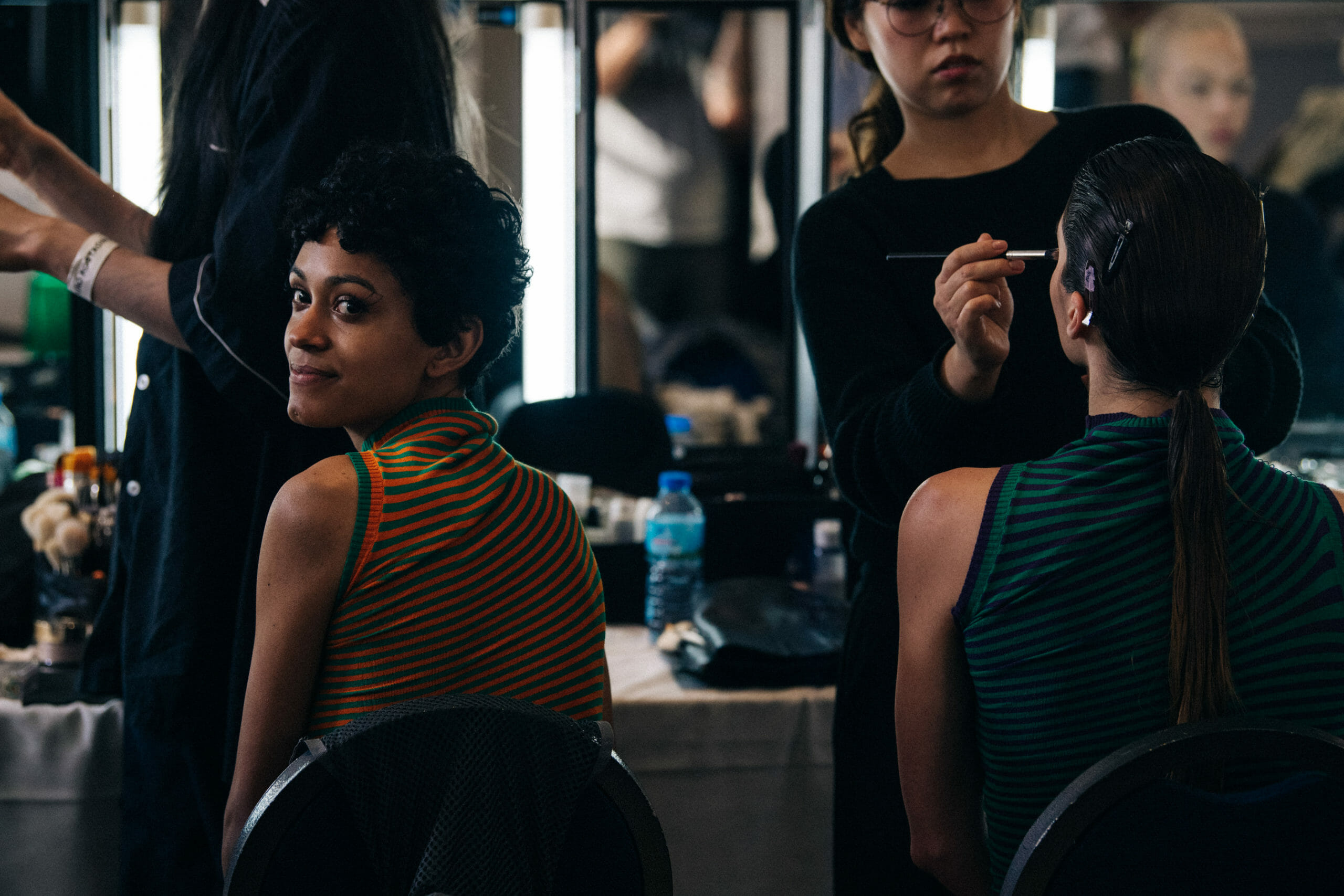 Model in hair and makeup
