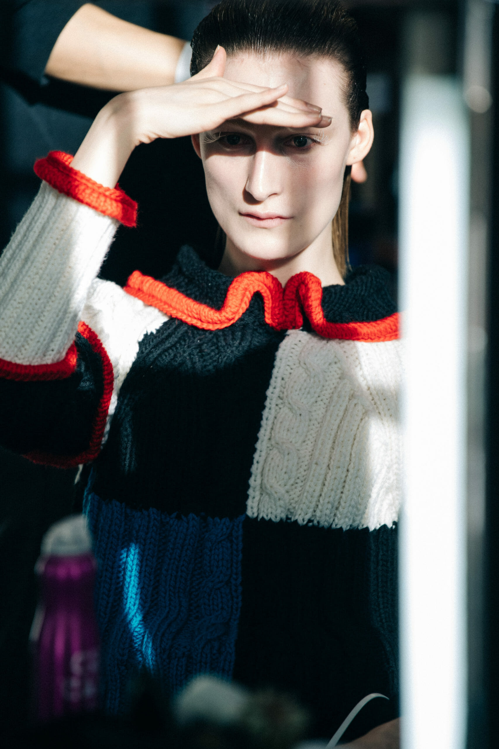 Model in hair and makeup