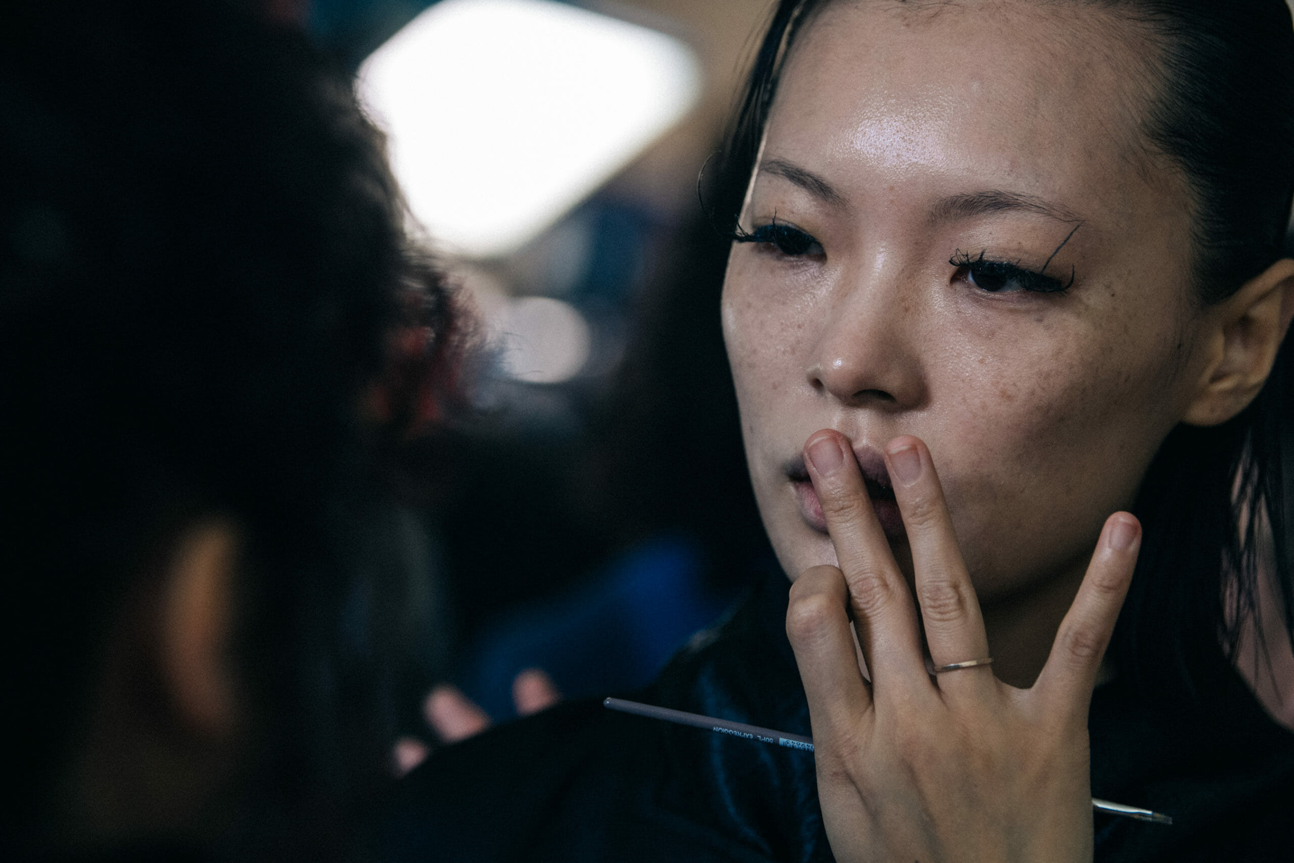 Model in hair and makeup