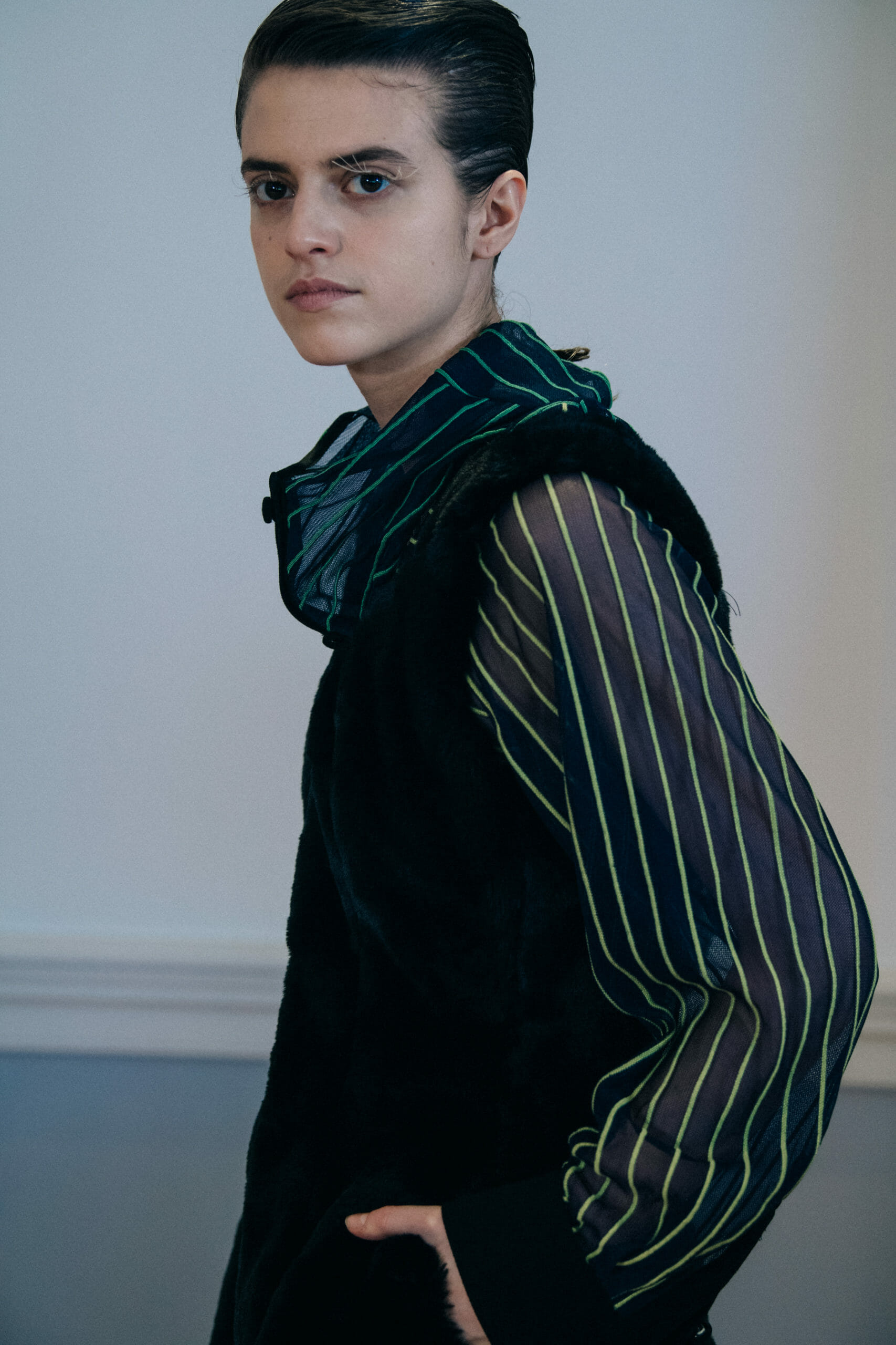 Models wearing dark Kiko Kostadinov outfits
