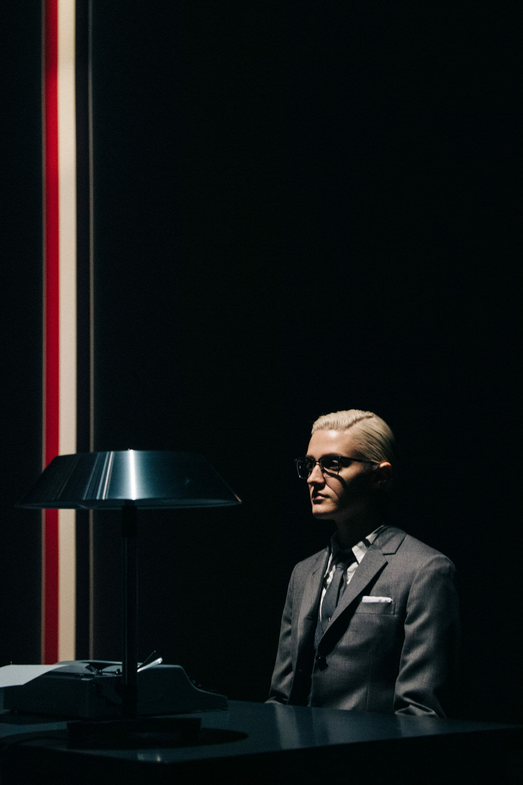 Models wearing Thom Browne suit