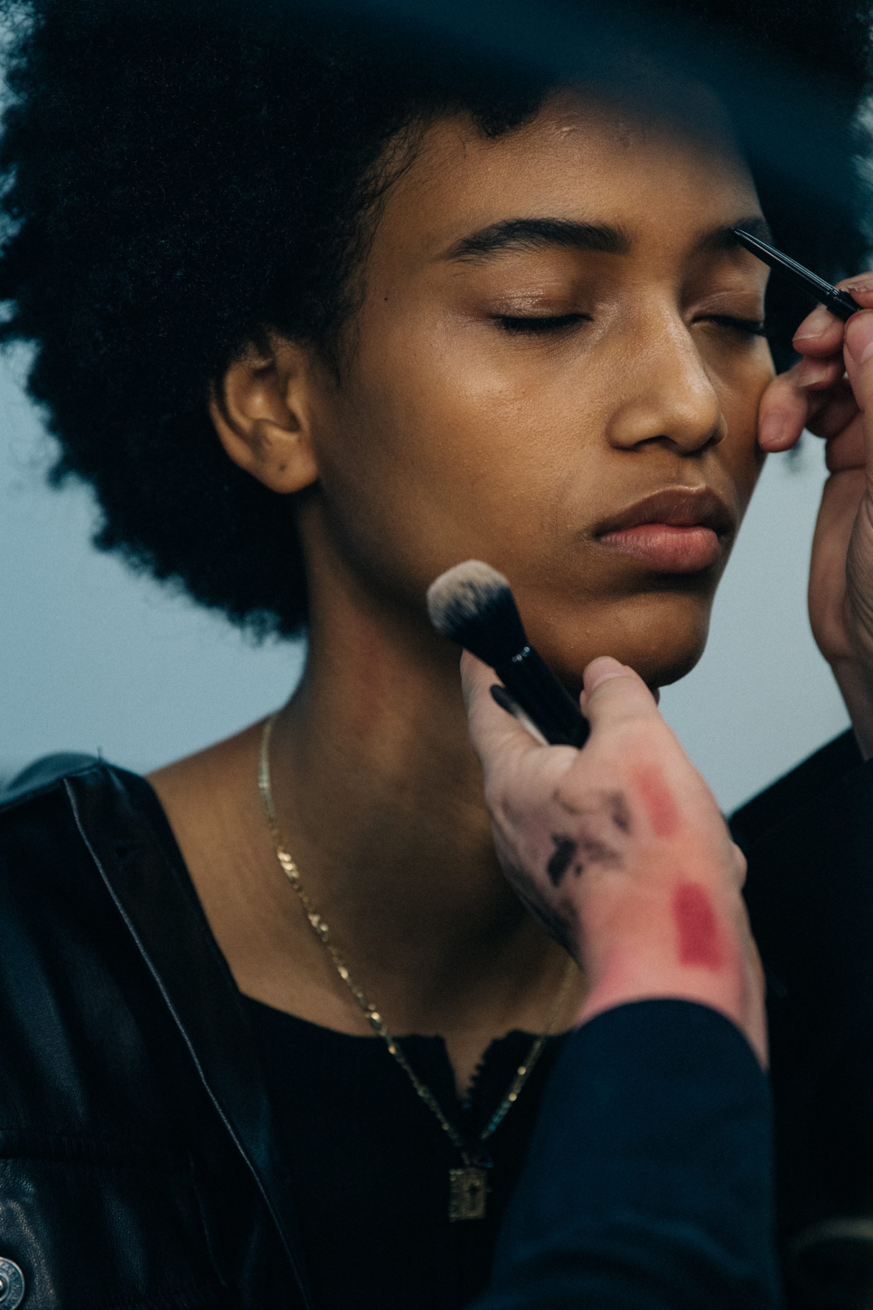 Model in hair and makeup