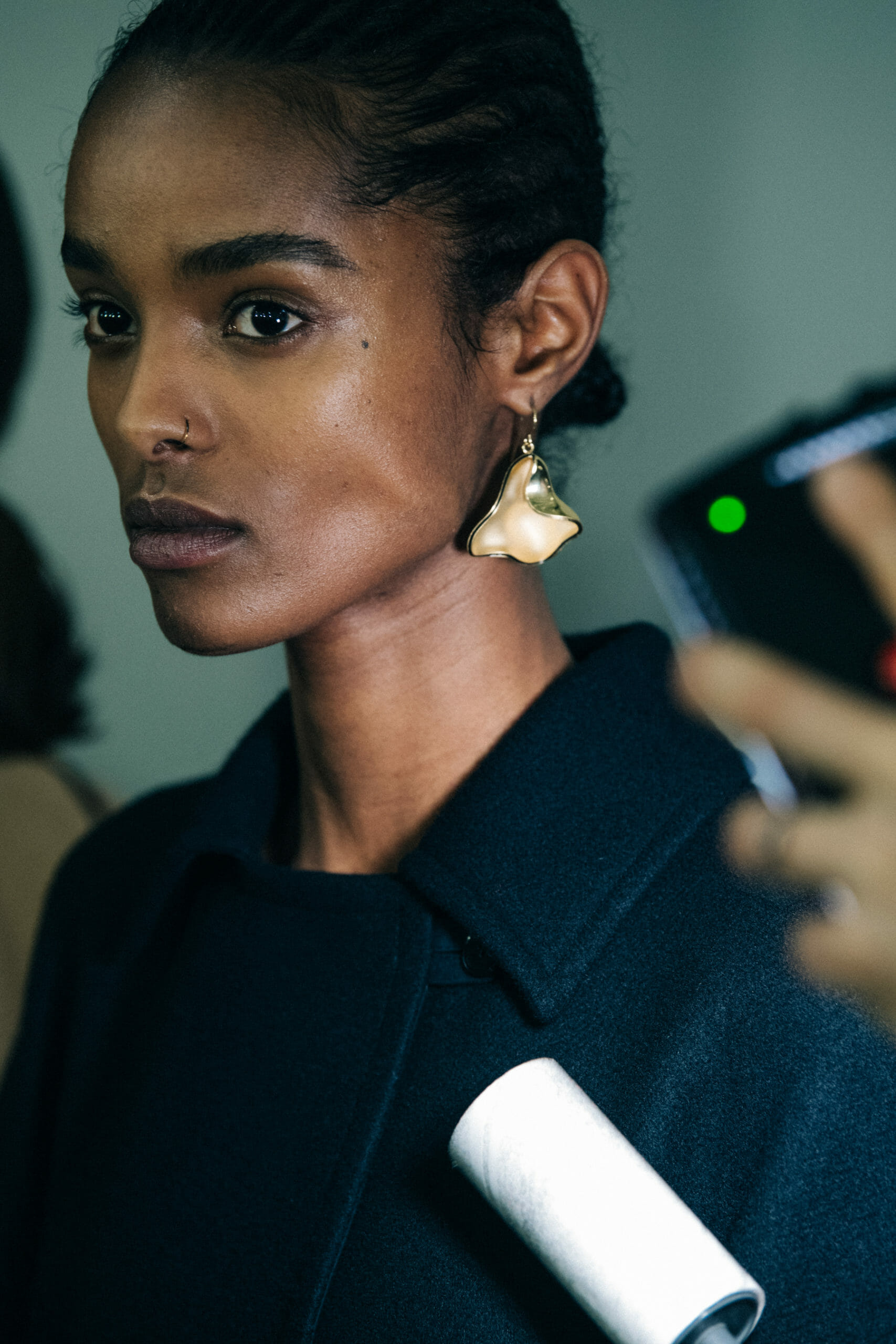 Model wearing black Jil Sander outfit