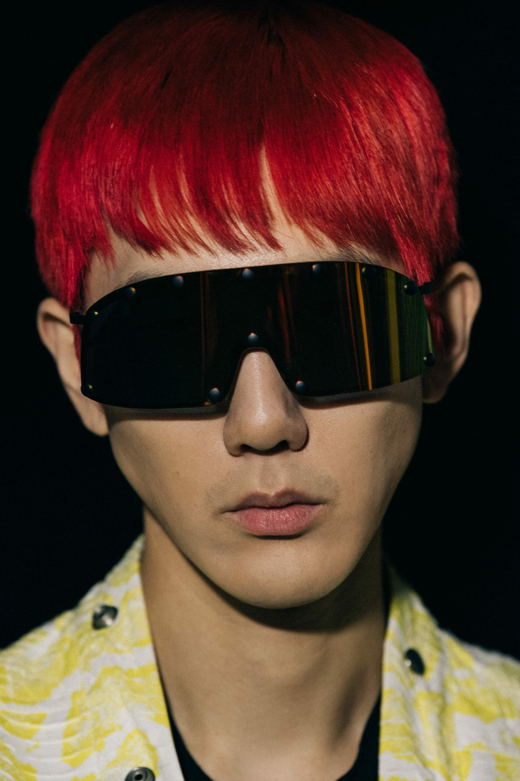 Model with orange hair