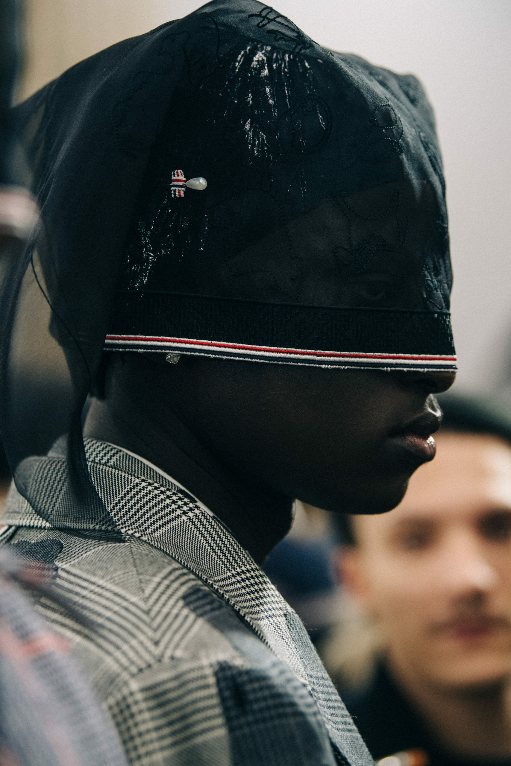 Models wearing Thom Browne suits