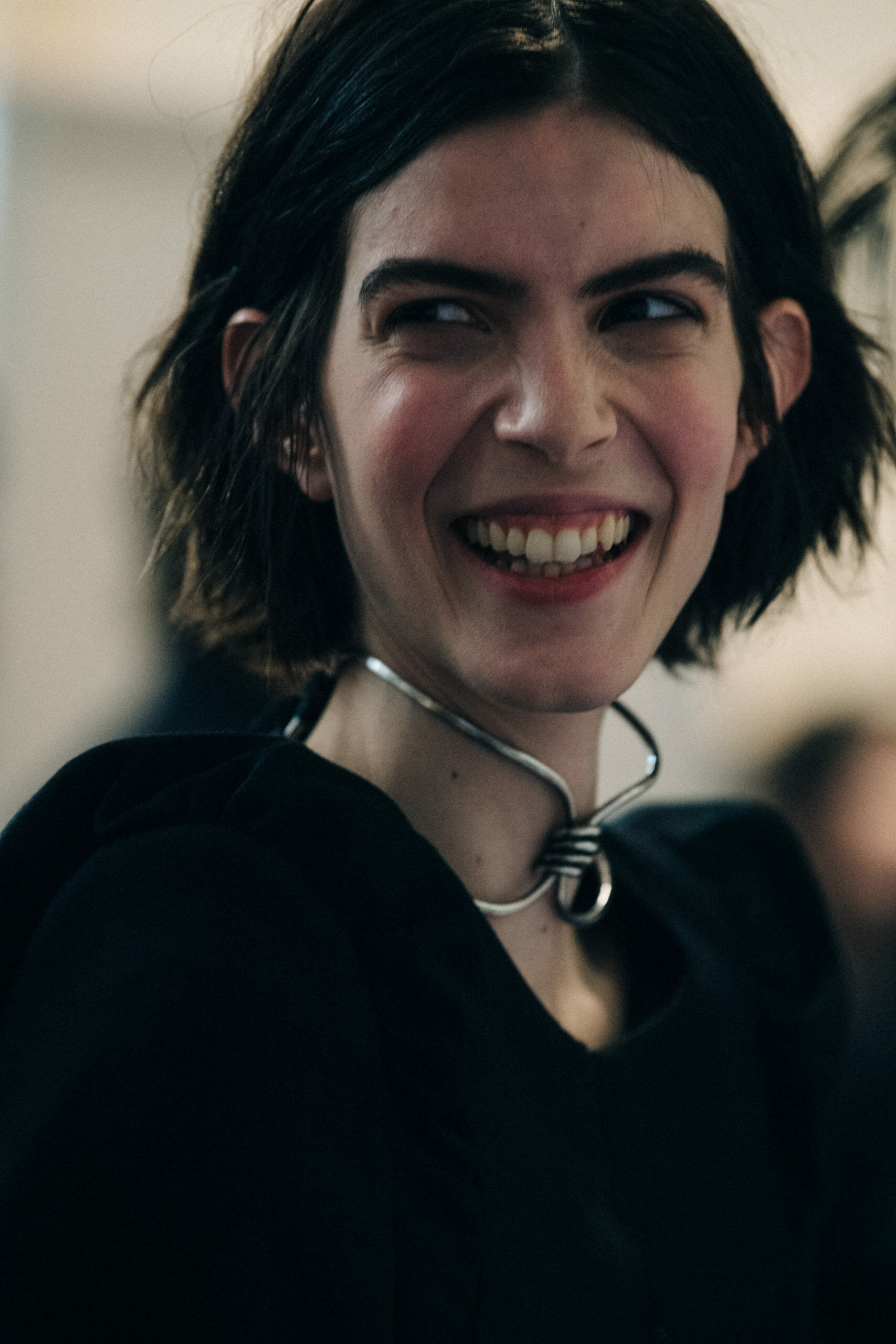Models leaving Ann Demeulemeester runway