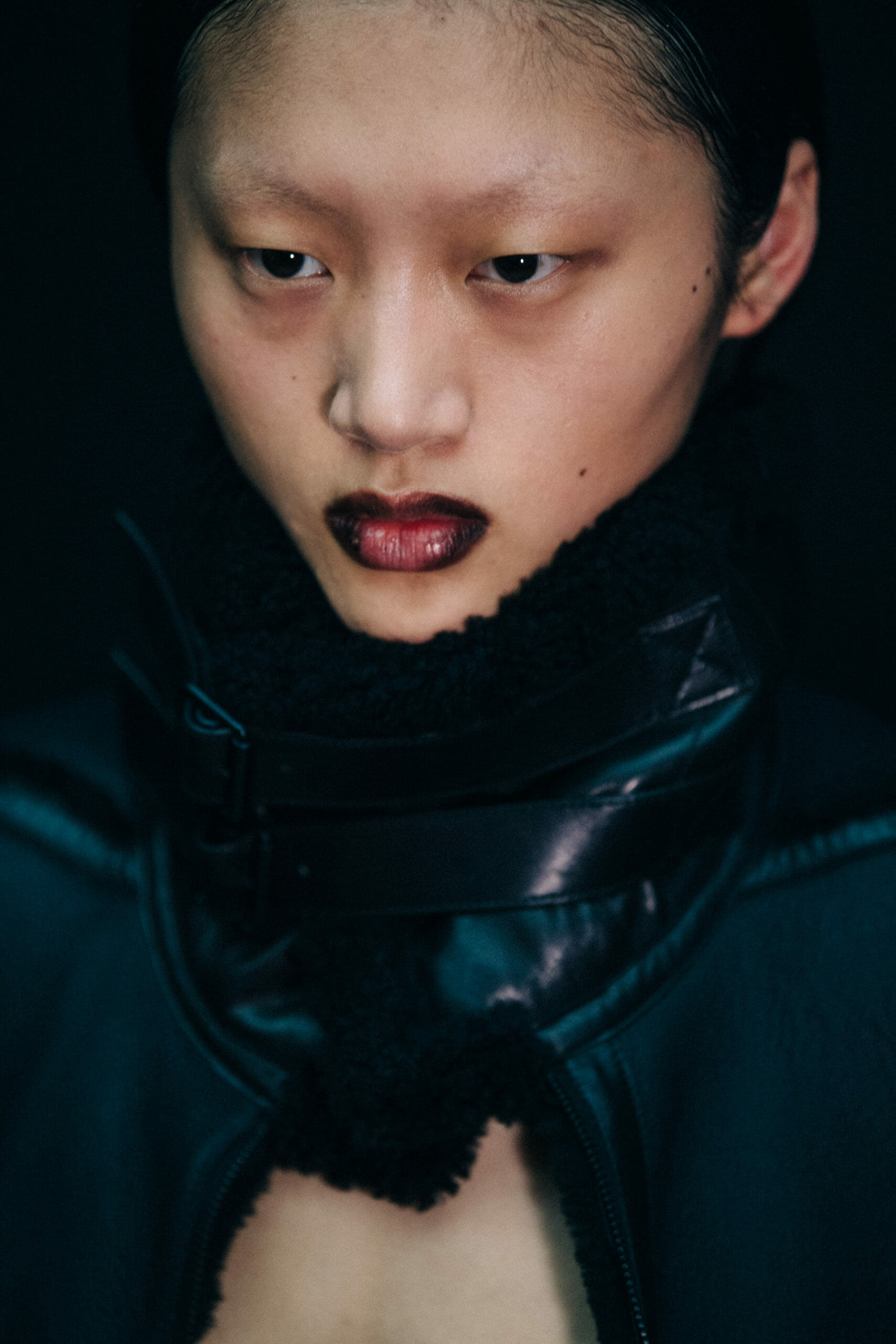 Models wearing black Mugler outfit