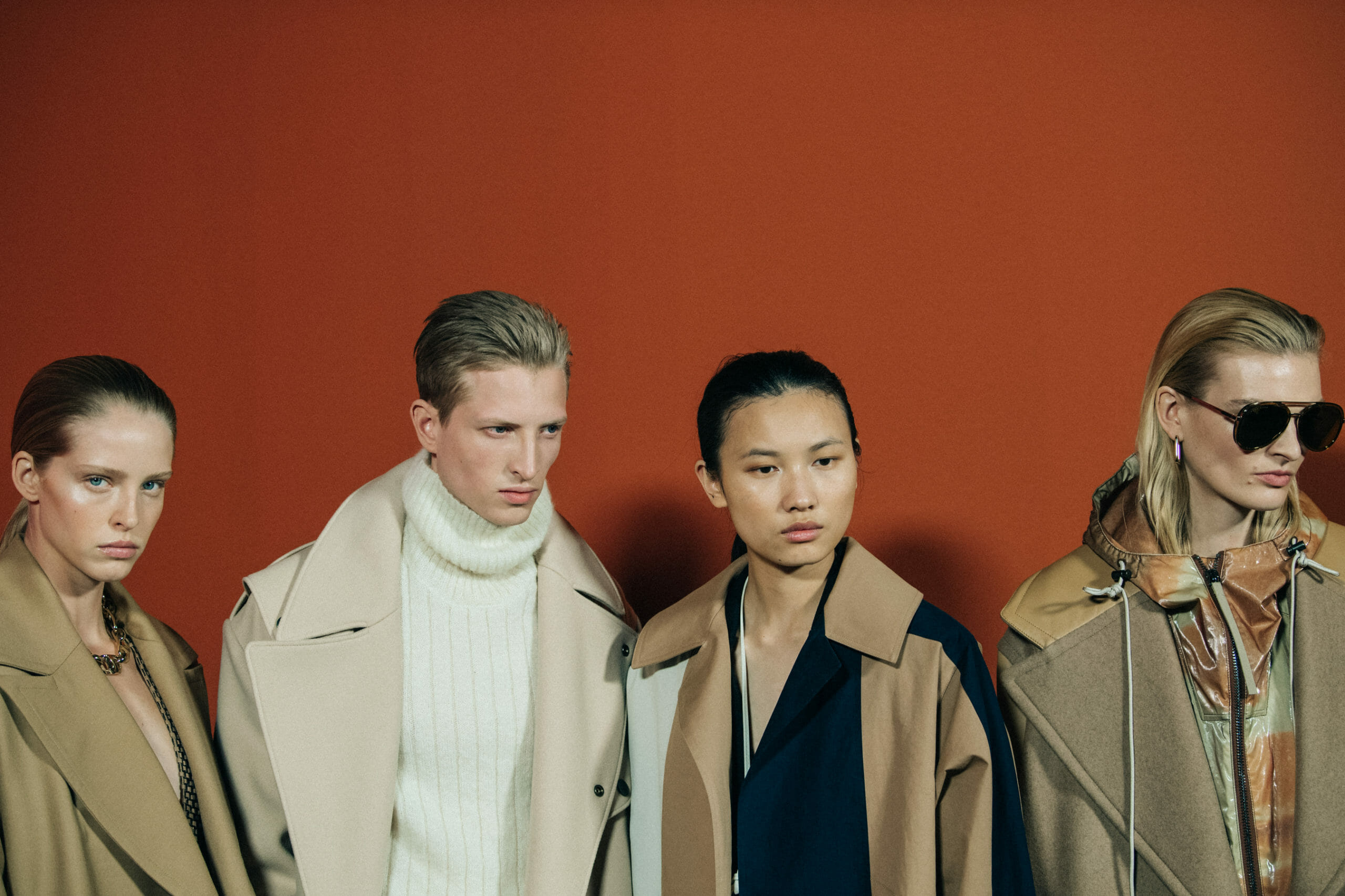 Models wearing tan at Boss