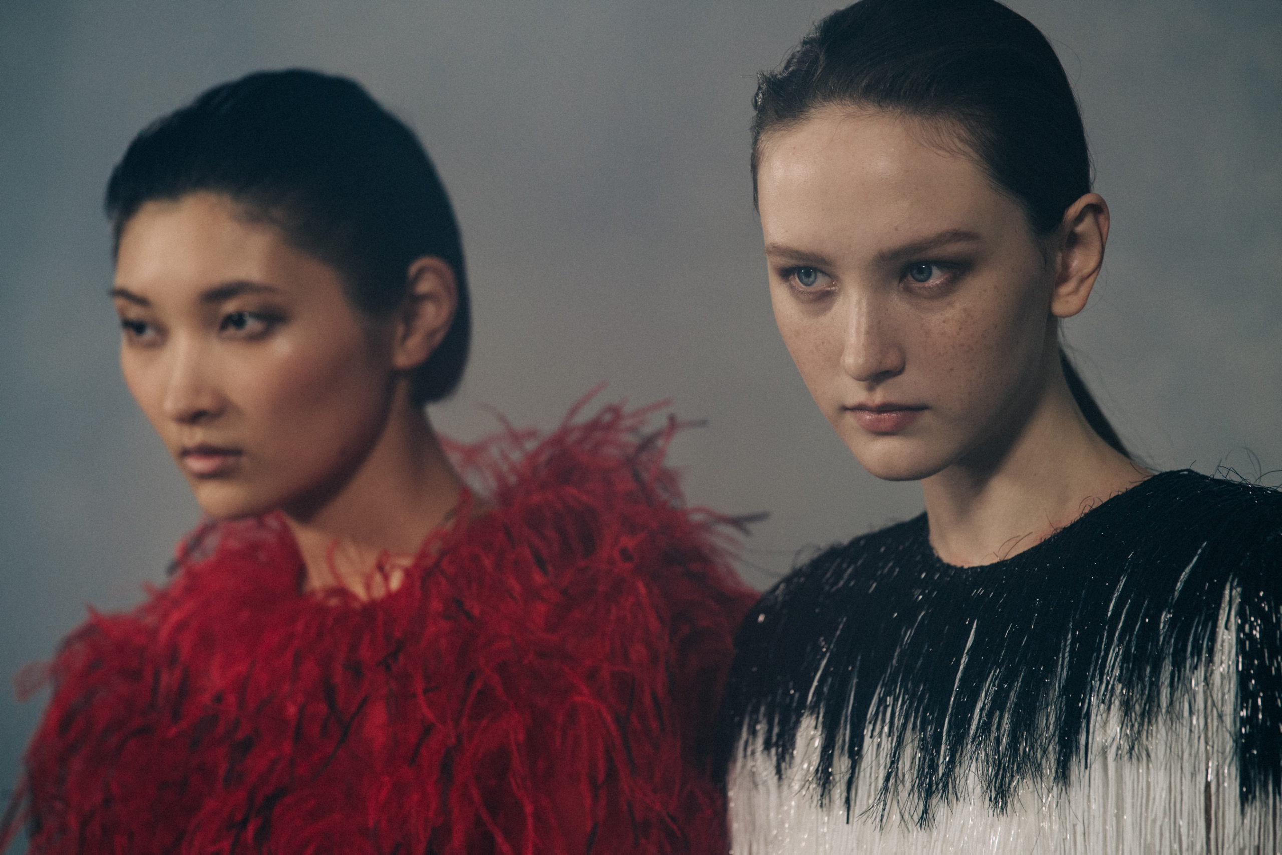 Model wearing fur at Givenchy