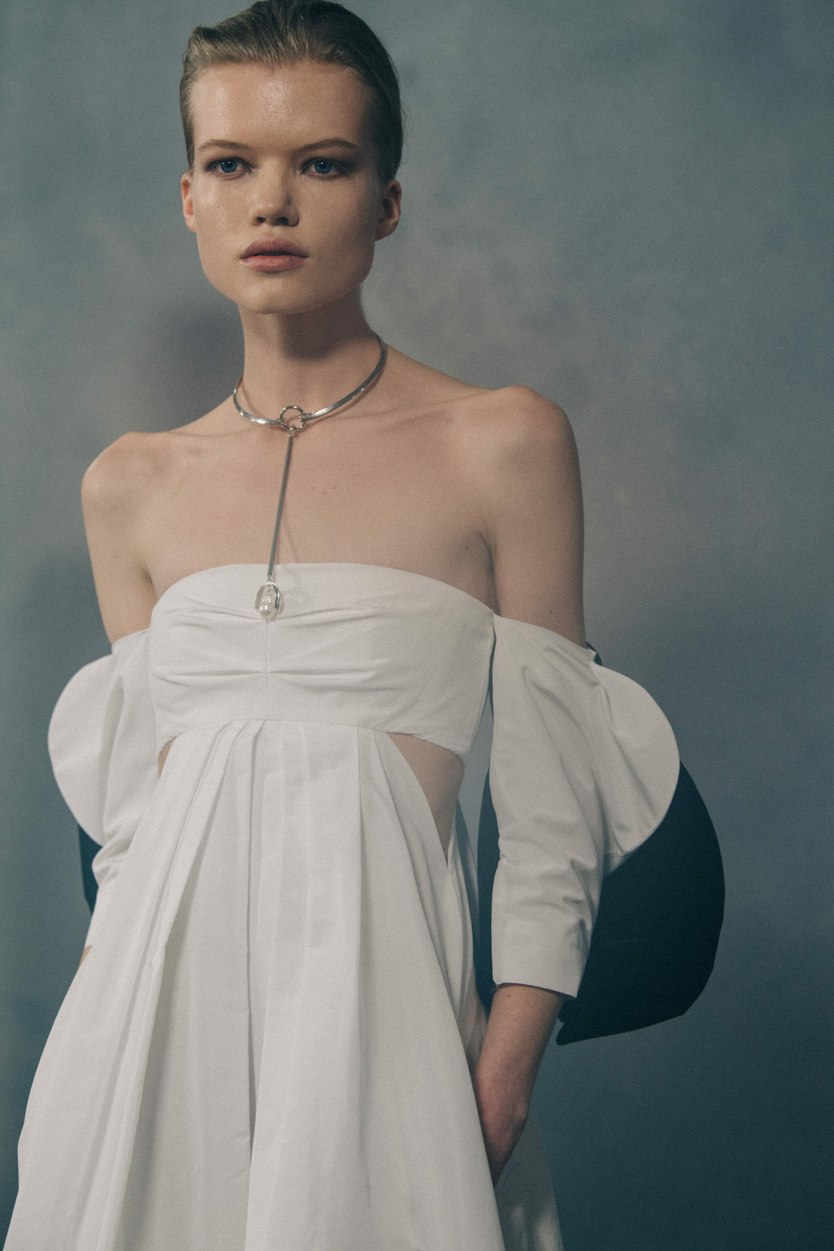 Model wearing white at Givenchy