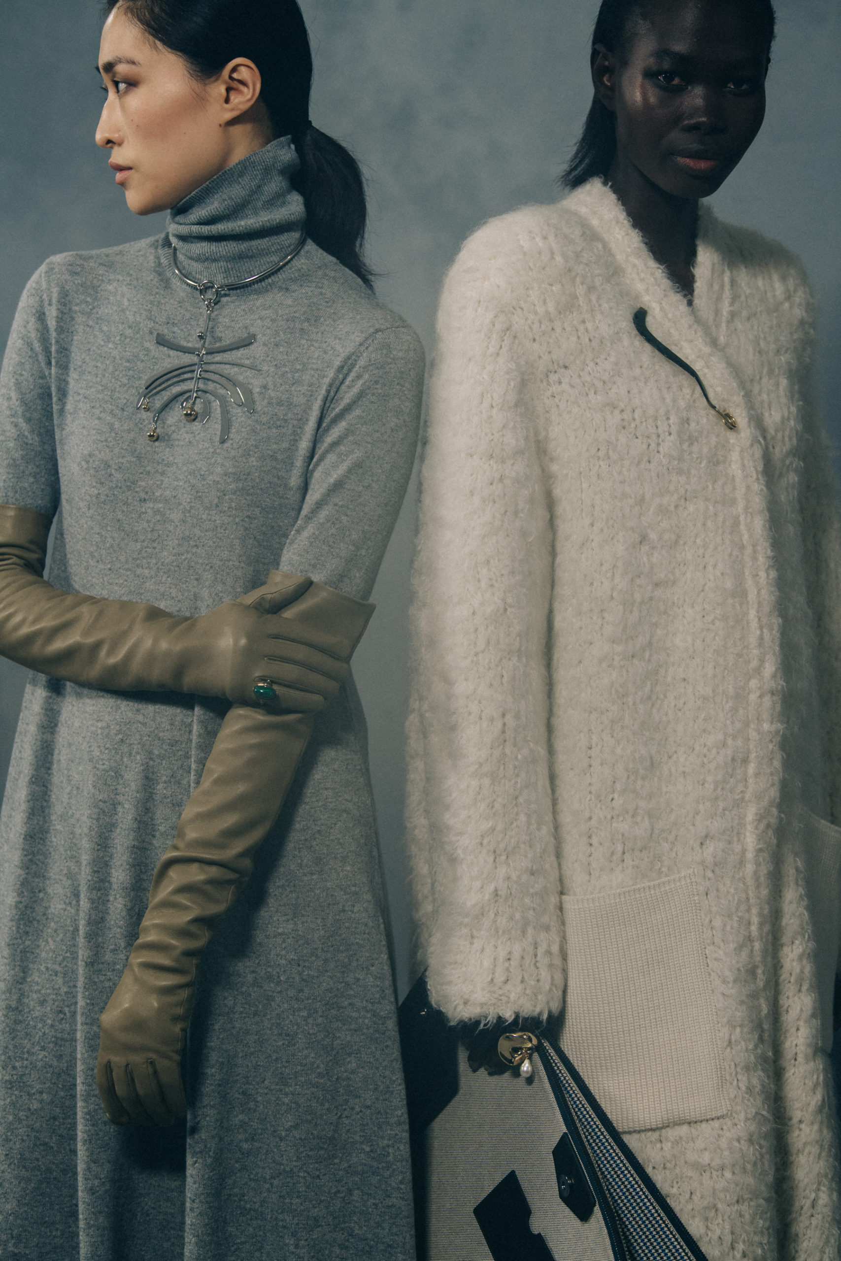 Model wearing wool at Givenchy