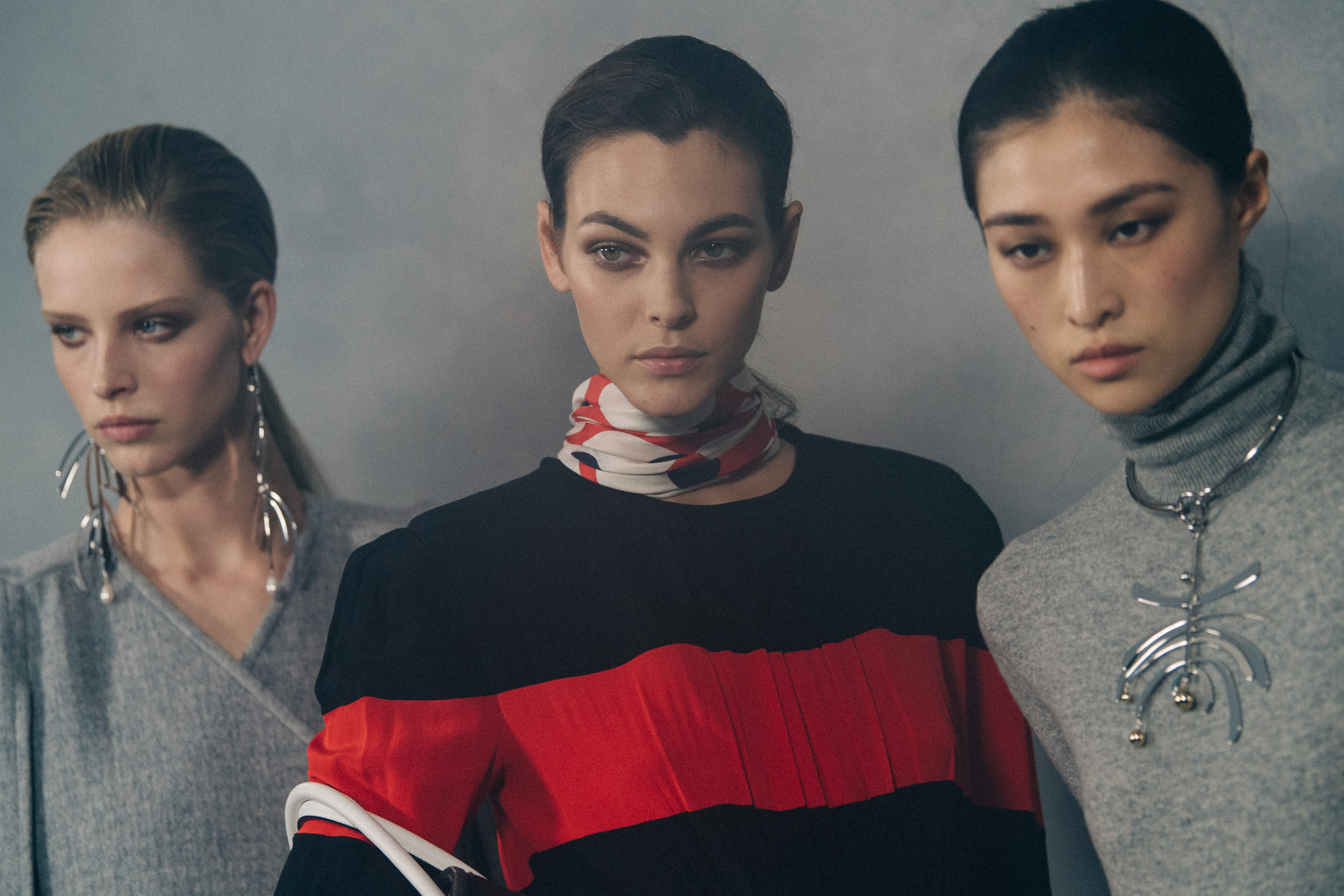 Model wearing wool at Givenchy
