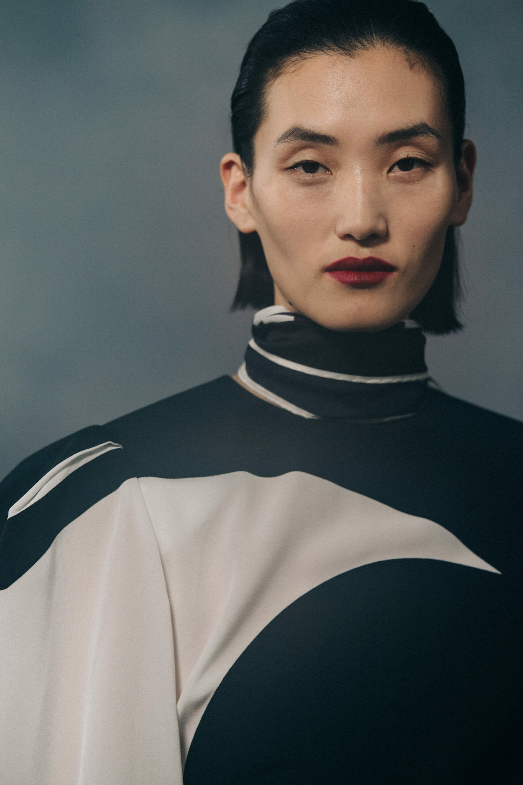 Model wearing white at Givenchy