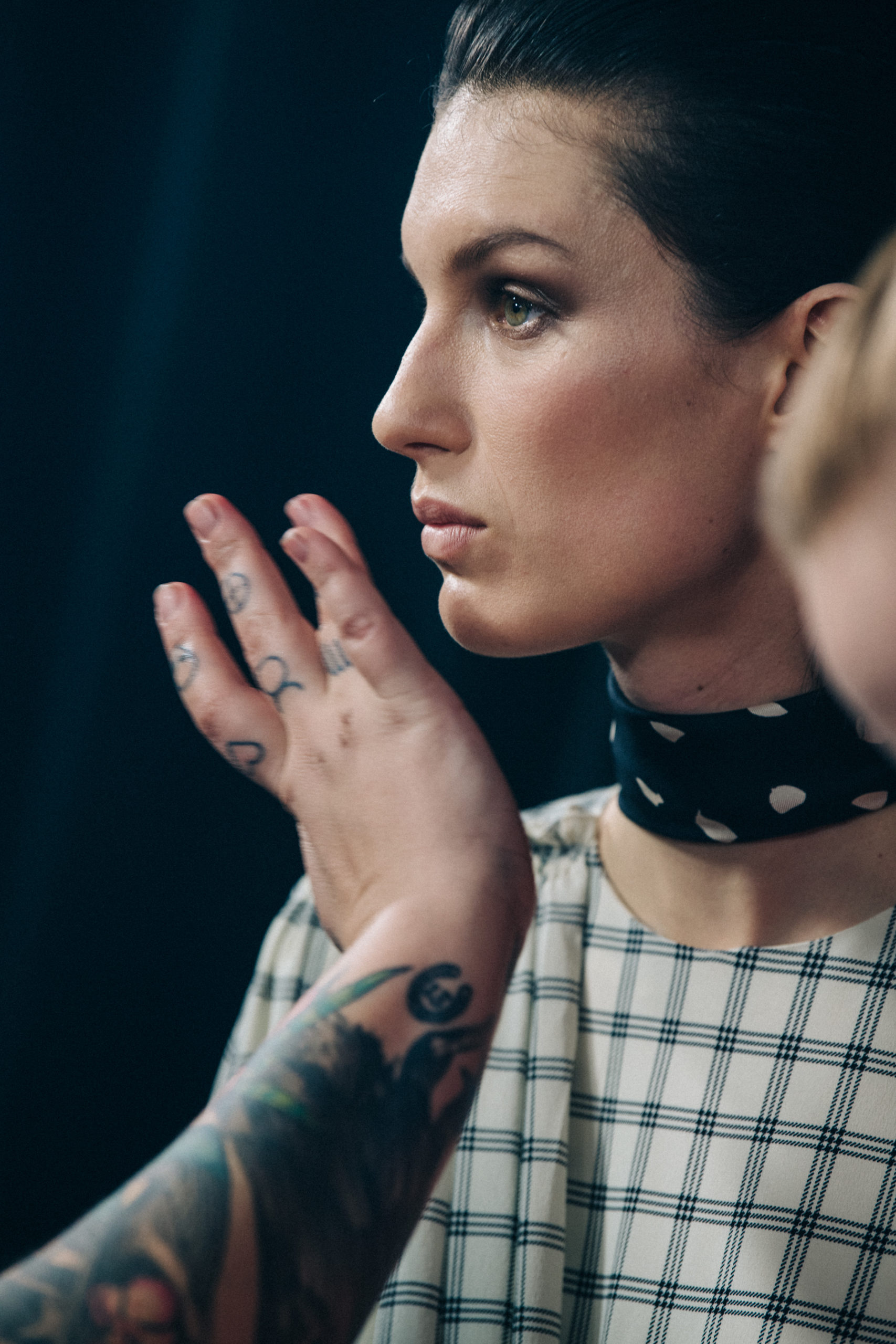 Model in hair and makeup