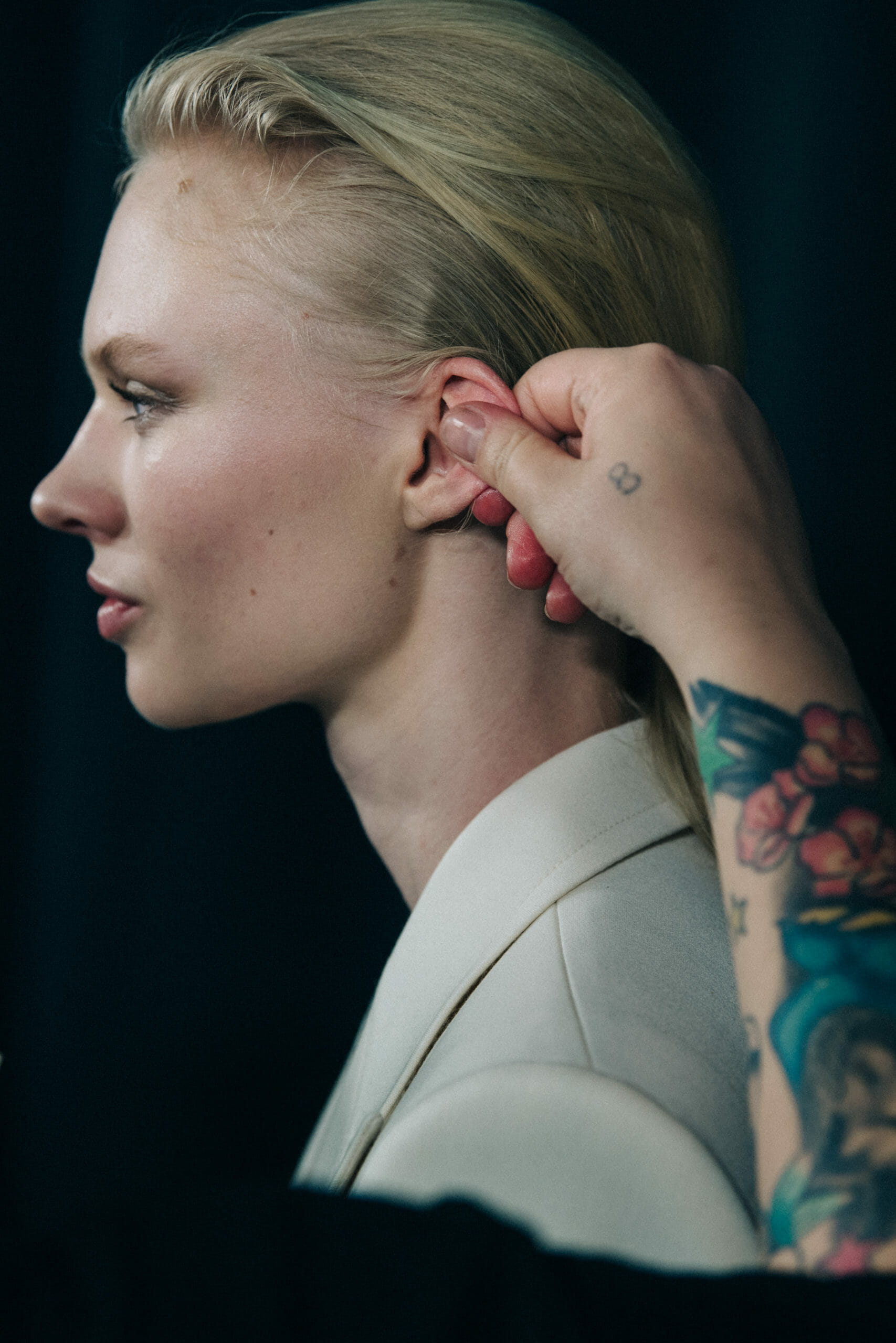 Model in hair and makeup