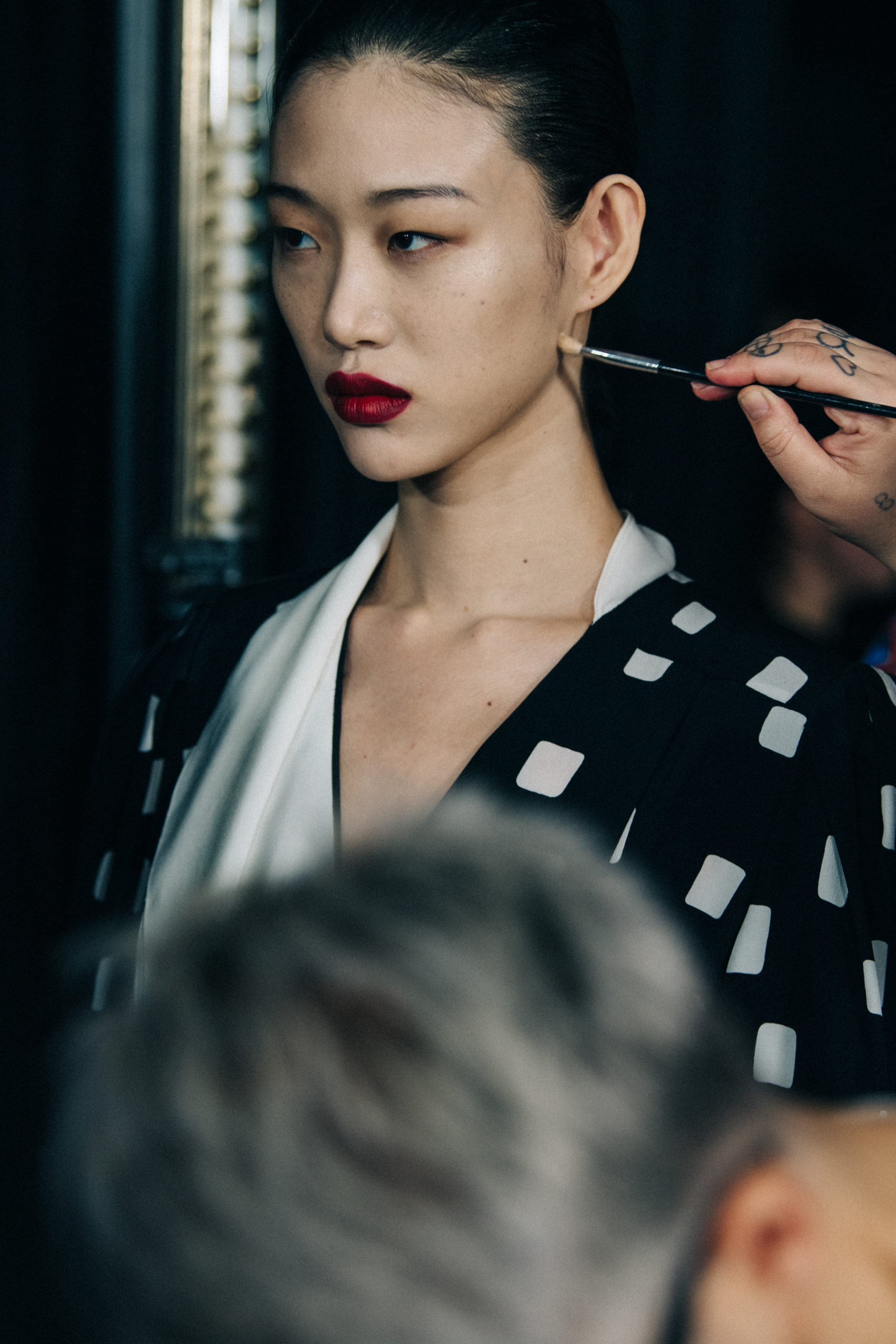 Model in hair and makeup