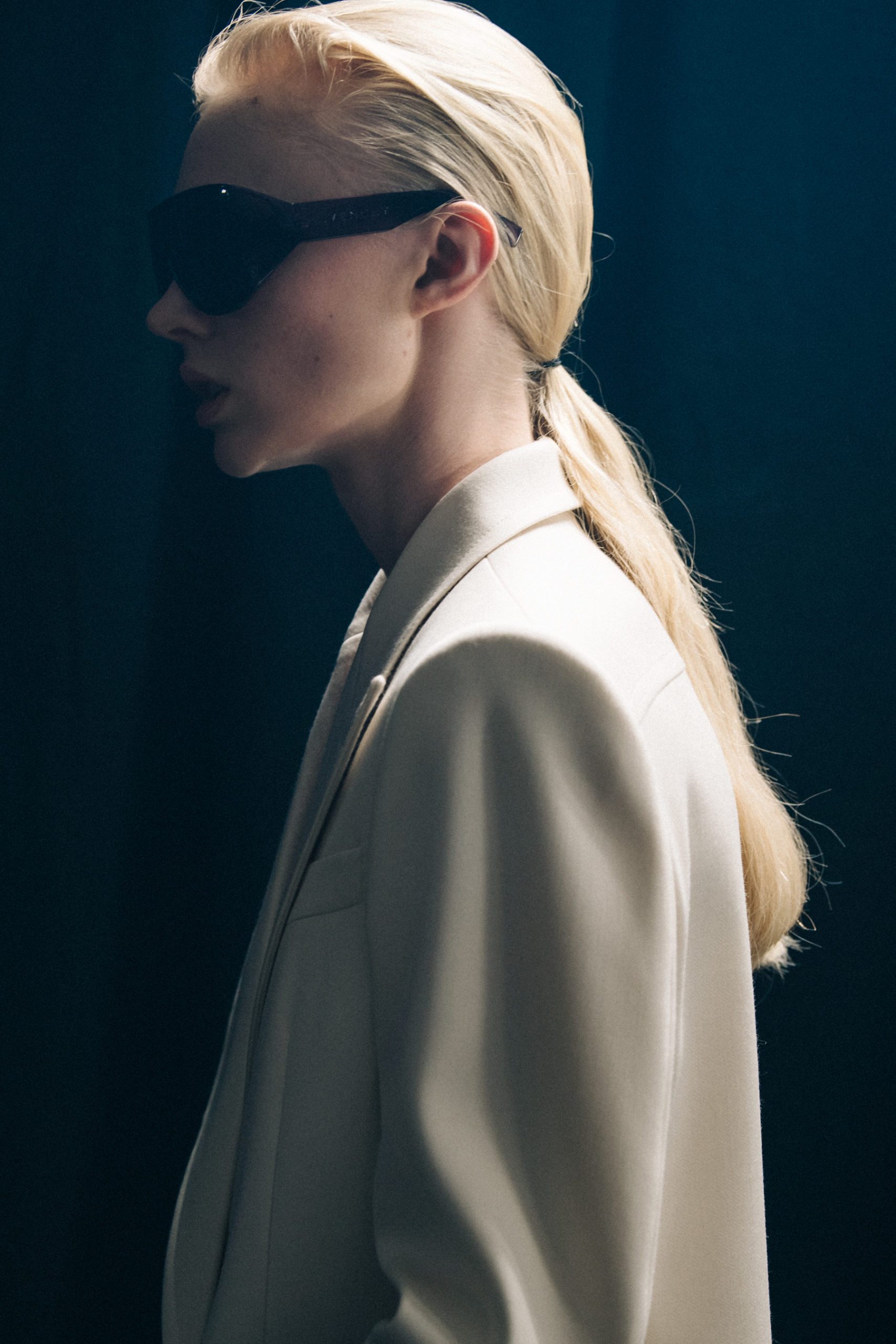 Model wearing white at Givenchy