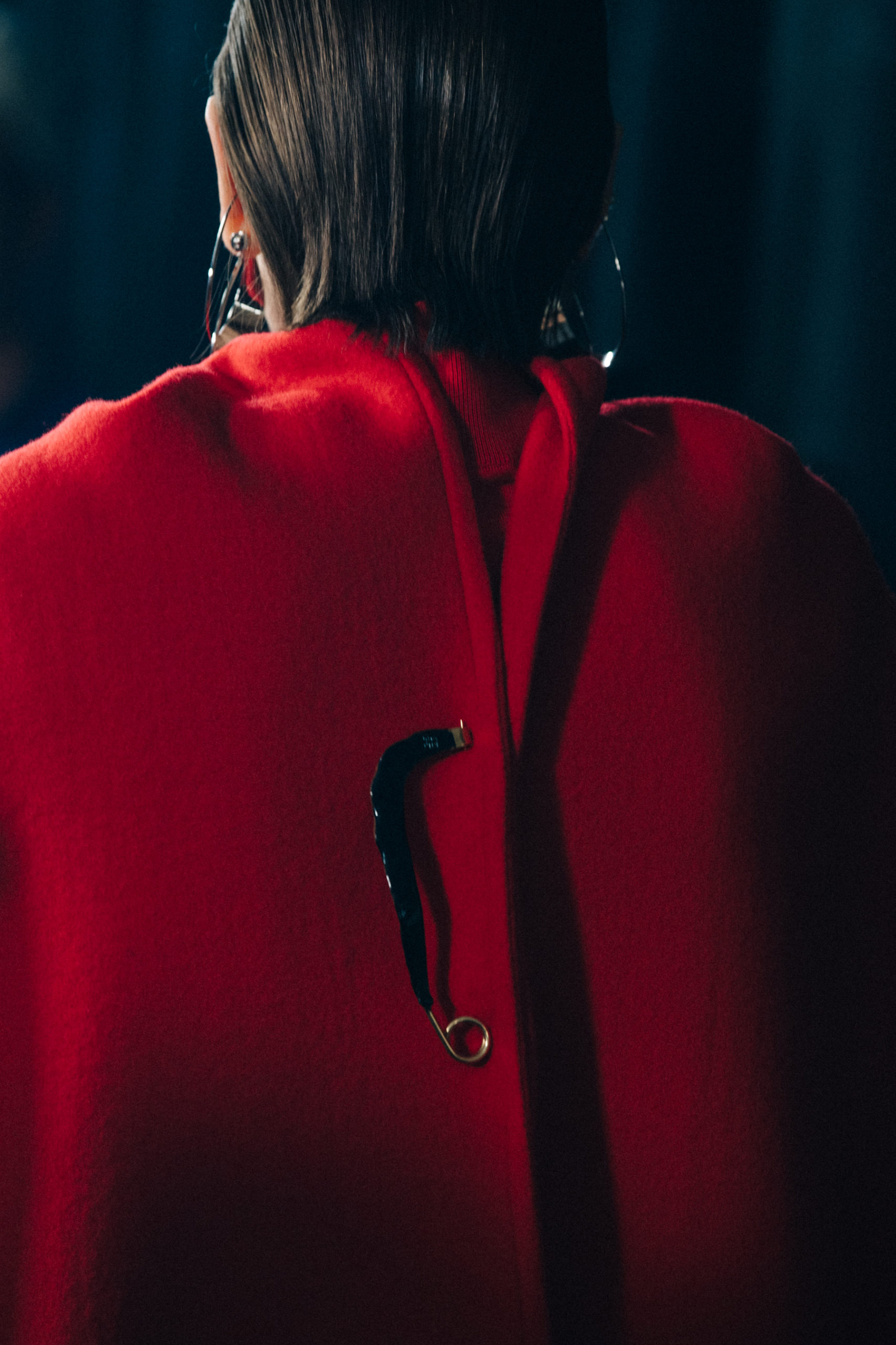 Model wearing red at Givenchy