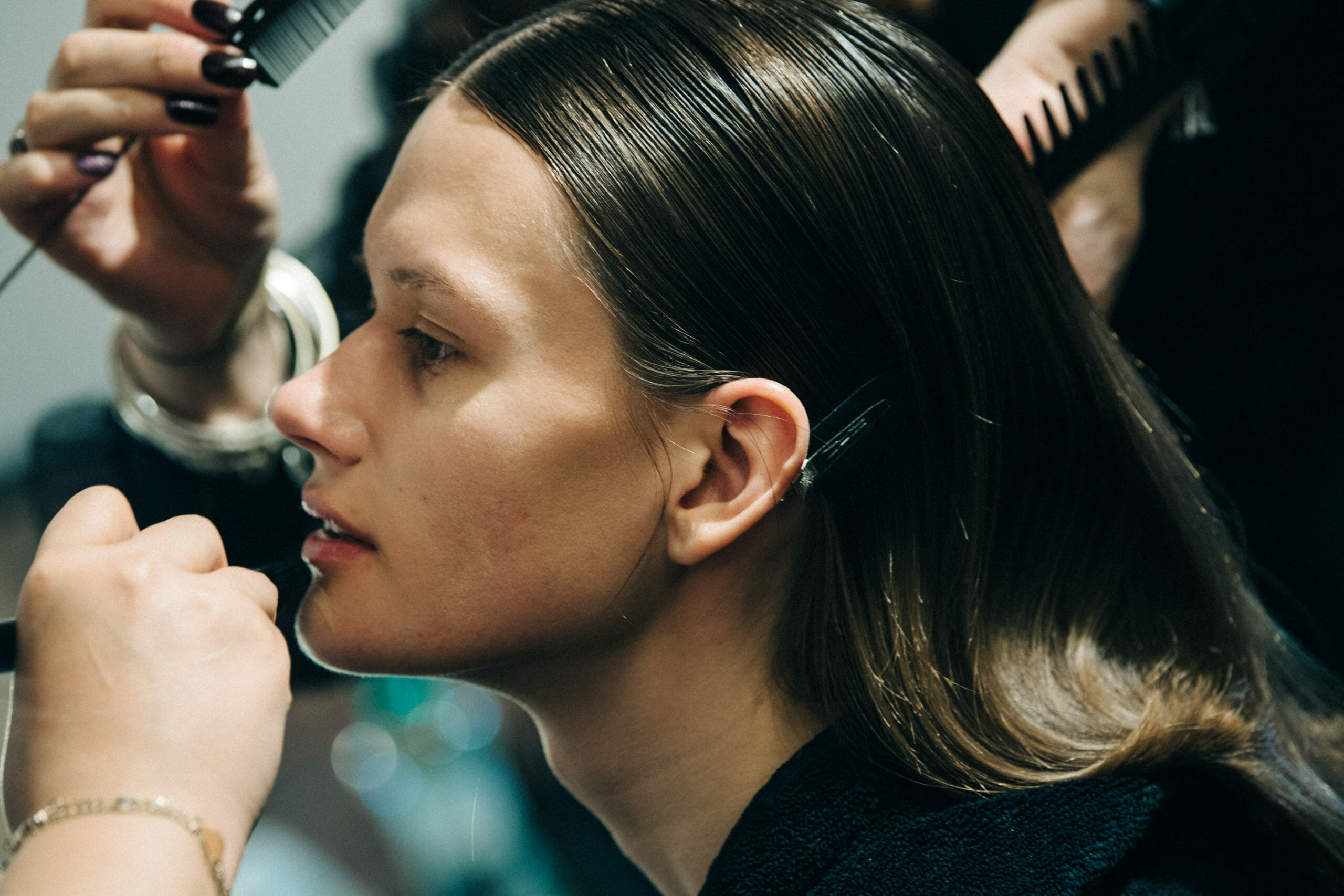 Model in hair and makeup
