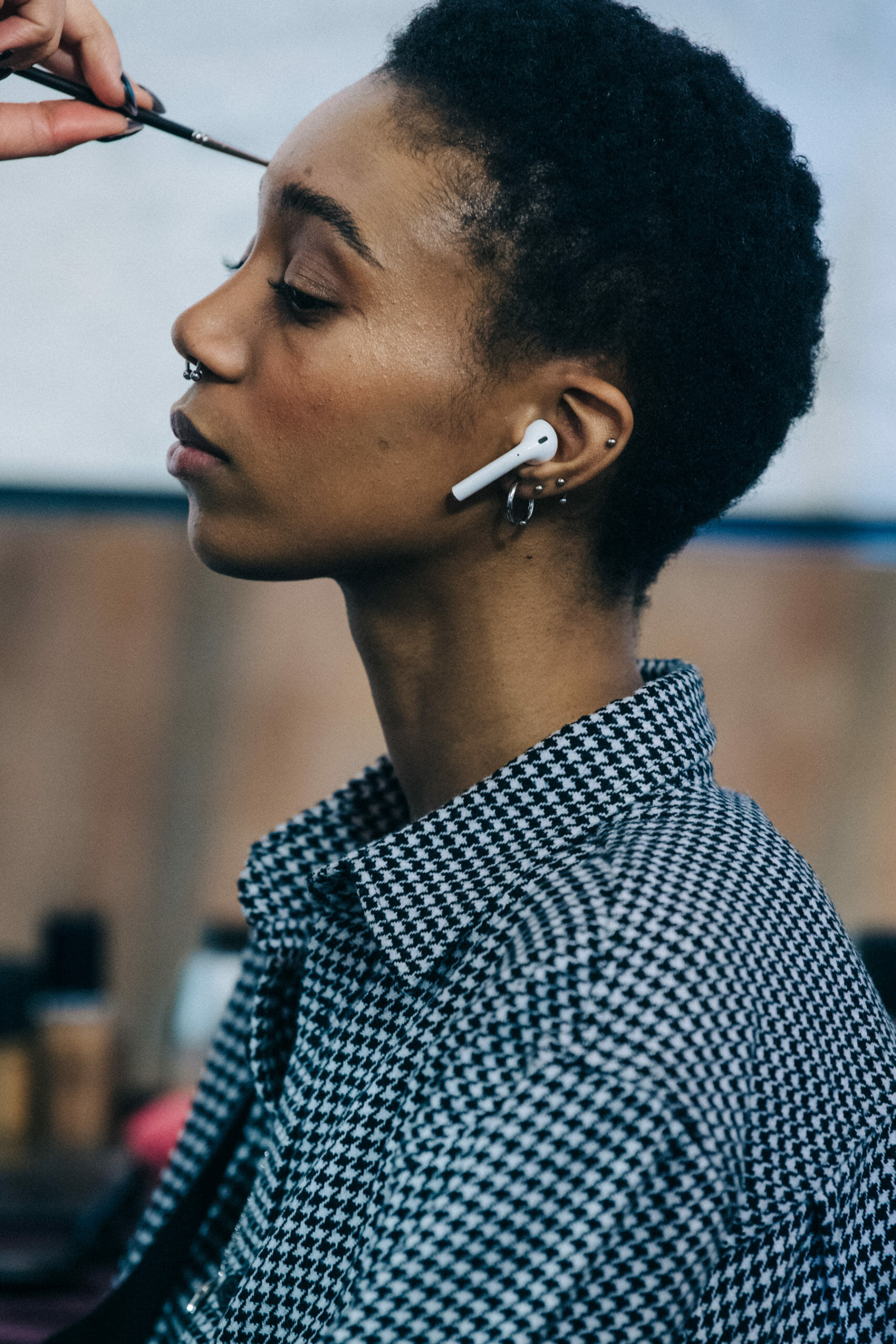Model in hair and makeup