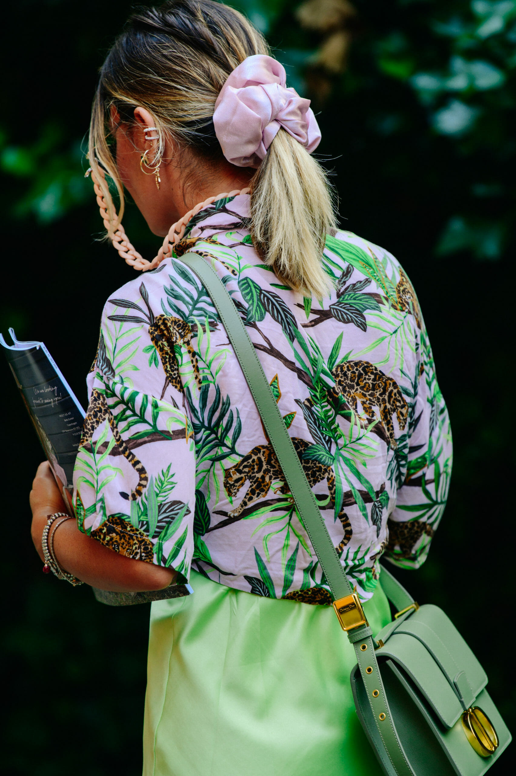 Woman wearing pattern shirt