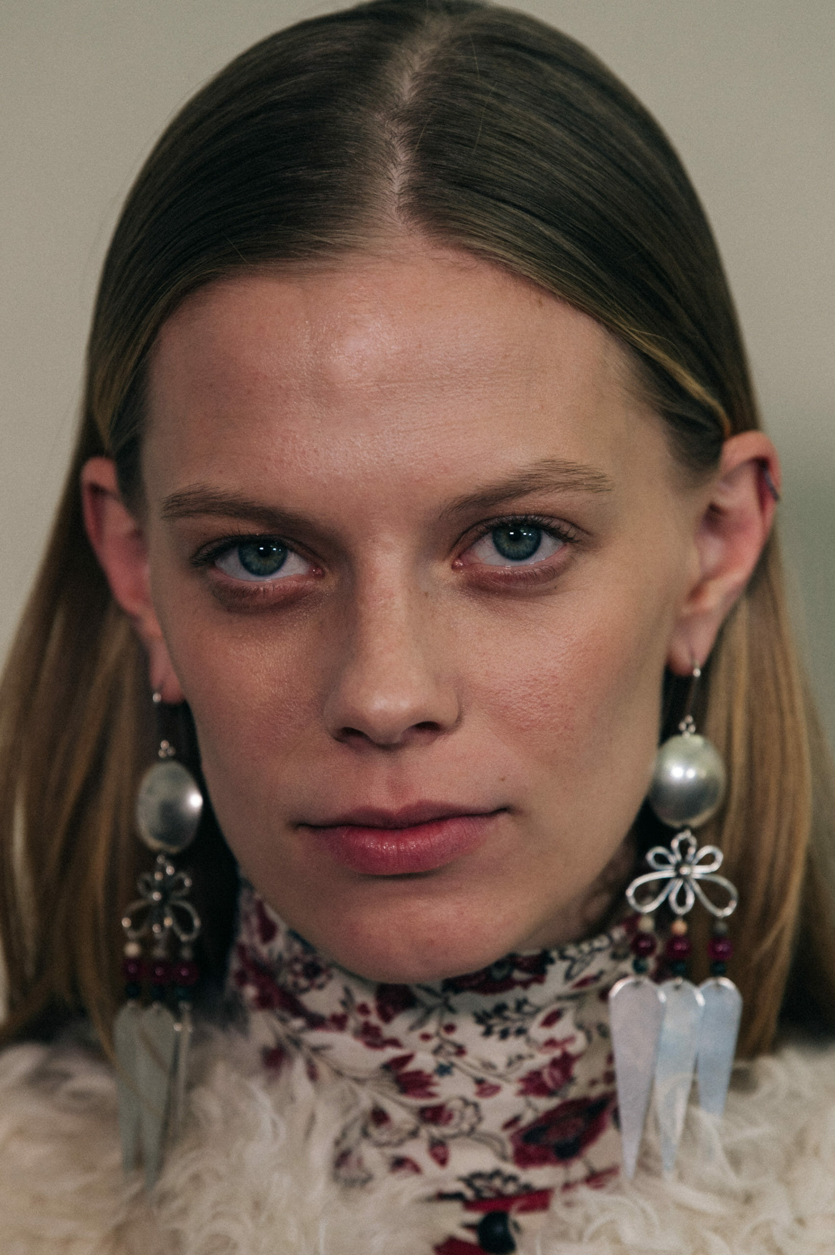 Models wearing patterns at Isabel Marant