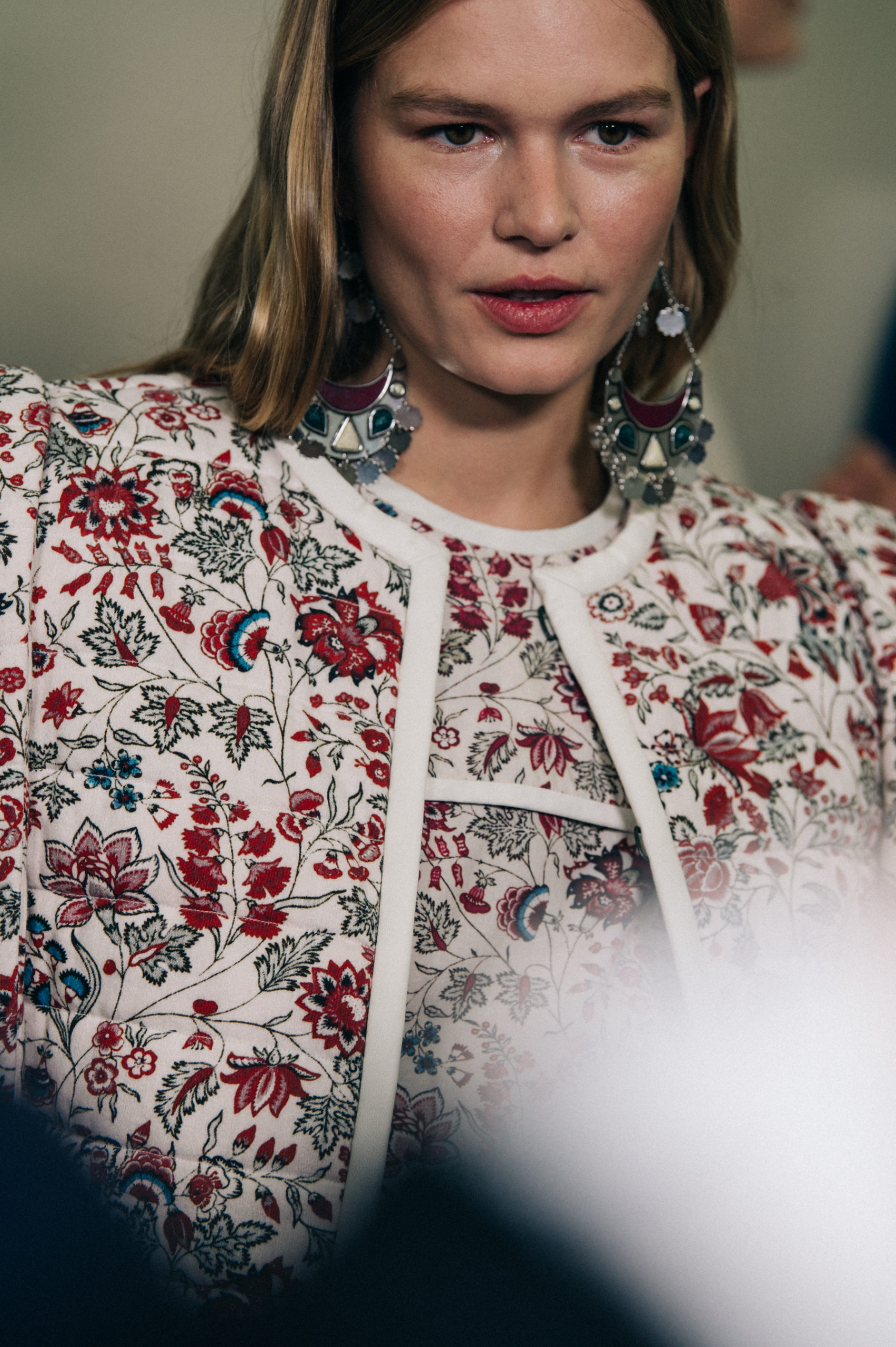 Models wearing patterns at Isabel Marant