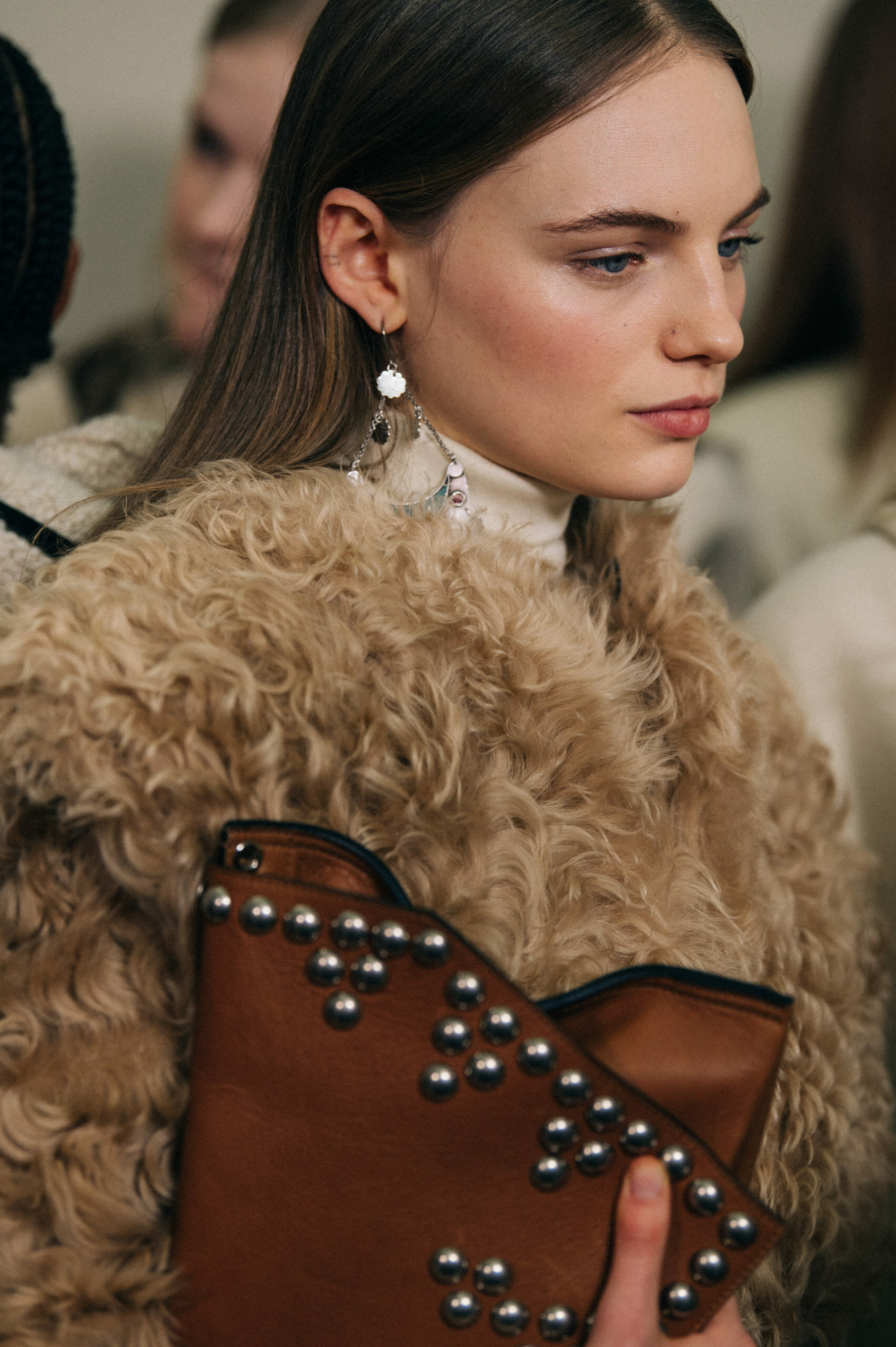 Models wearing fur at Isabel Marant