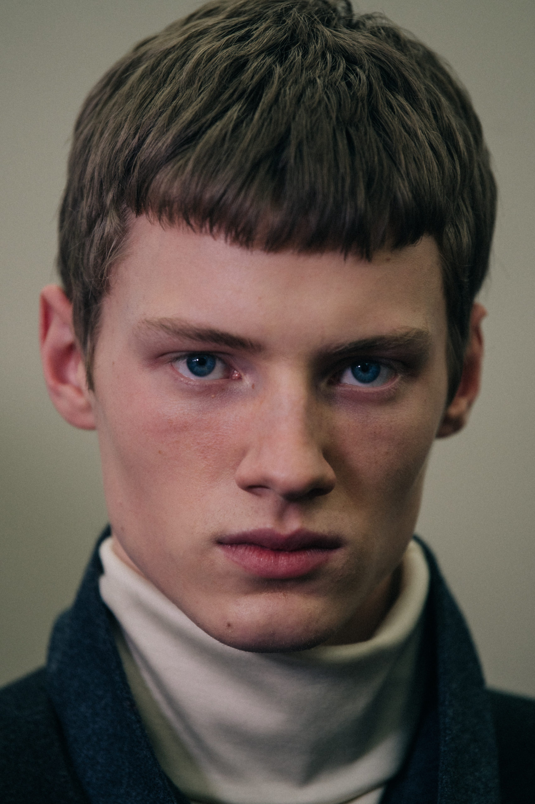 Model with blue eyes