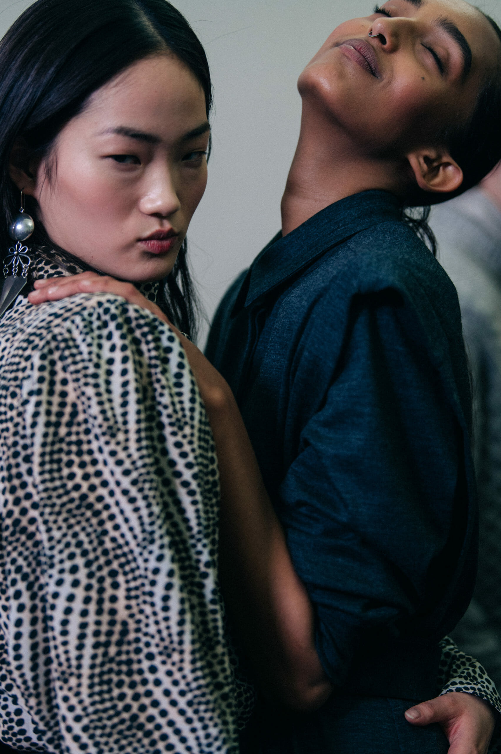 Models wearing patterns at Isabel Marant