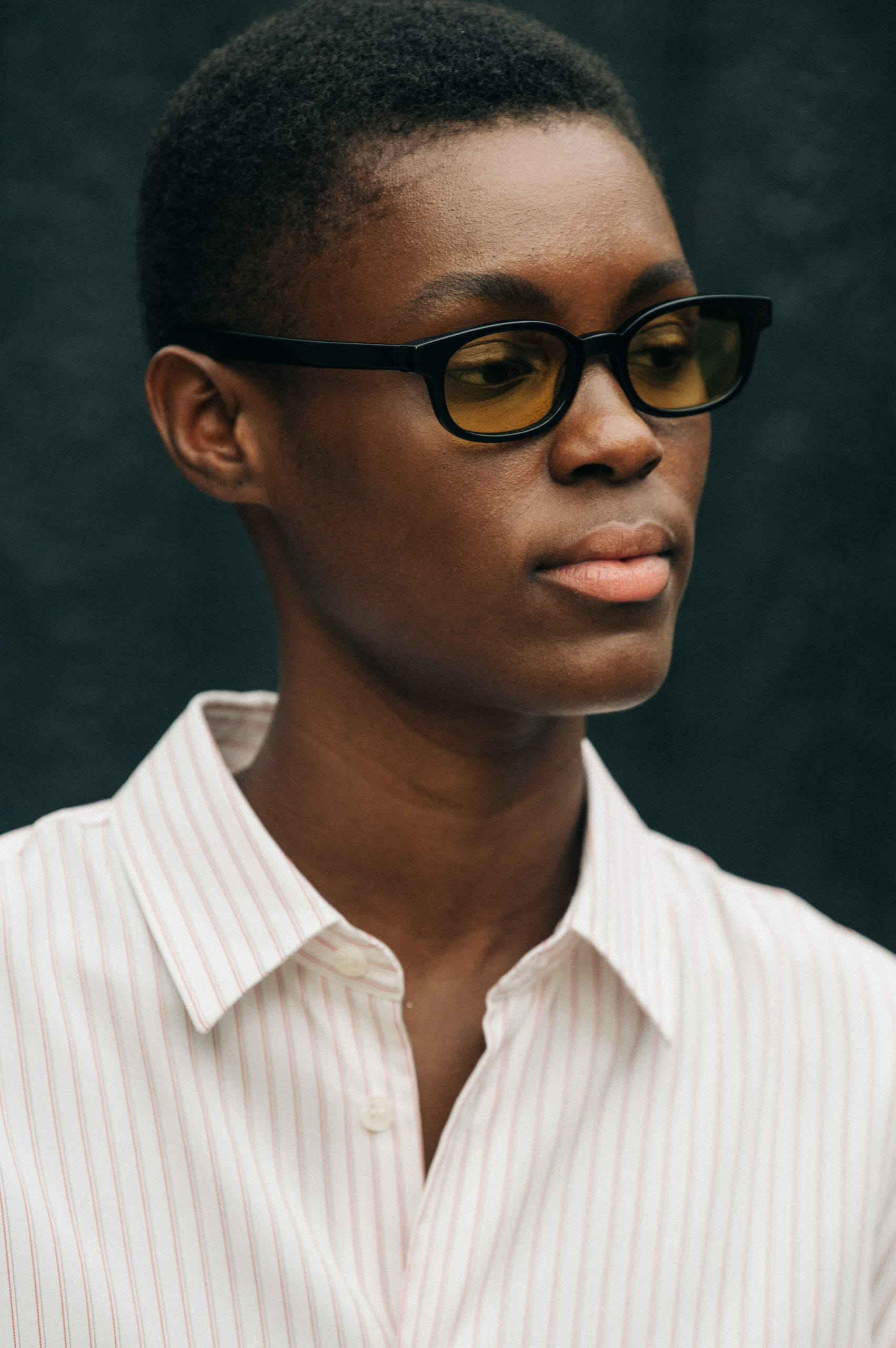 Model wearing light Soulland outfit