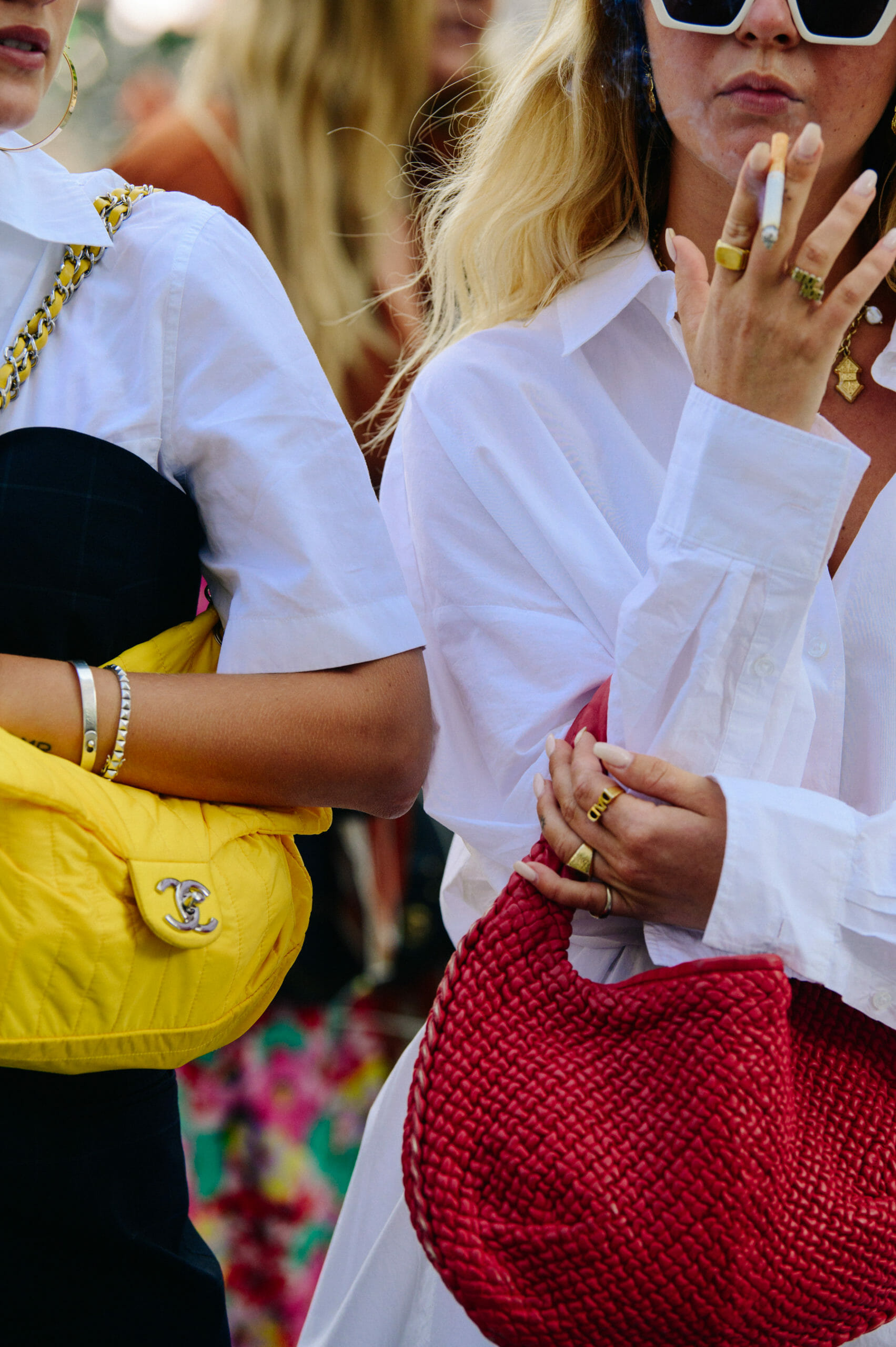 Women wearing white shirts