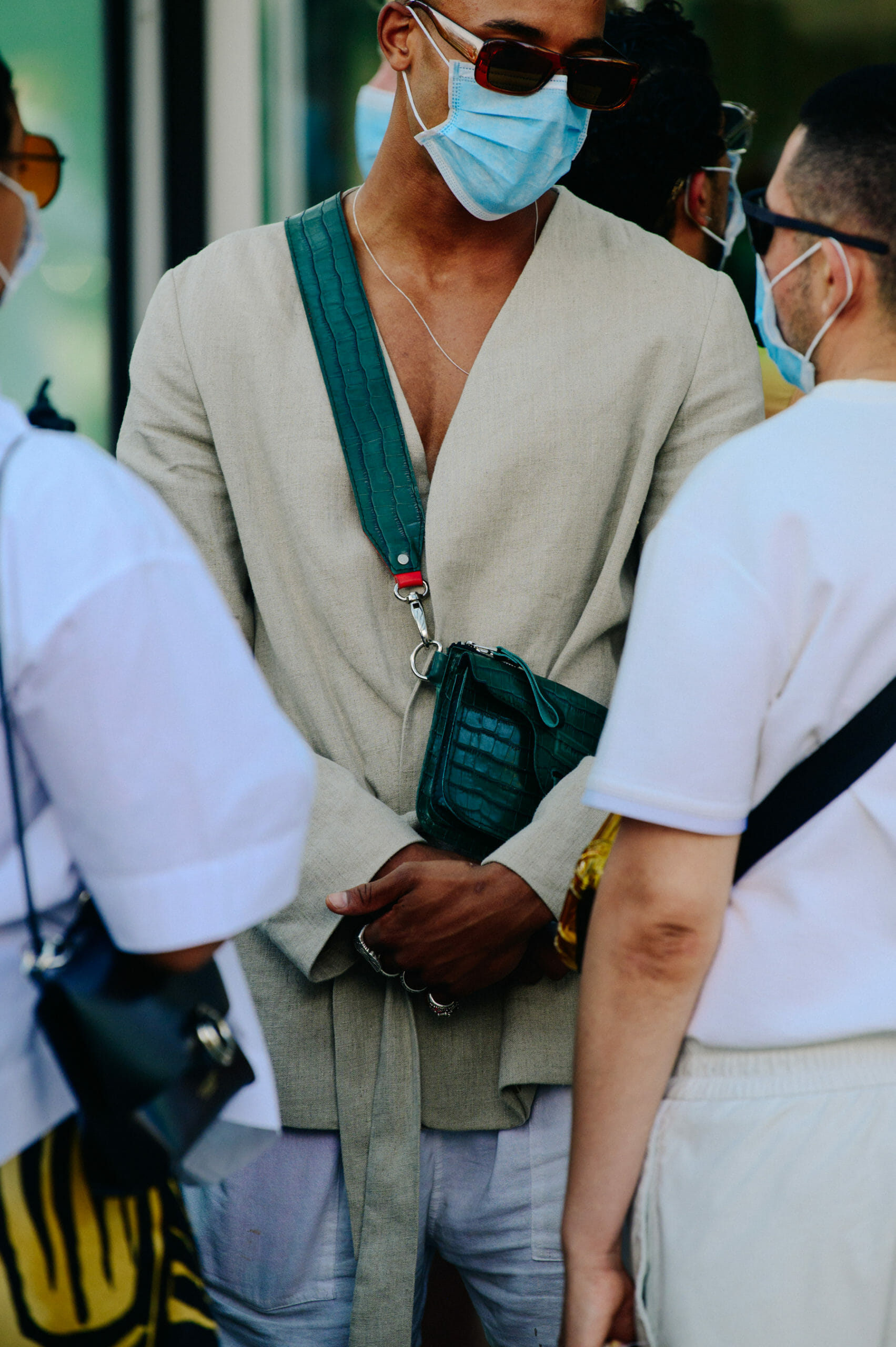 Man with face mask