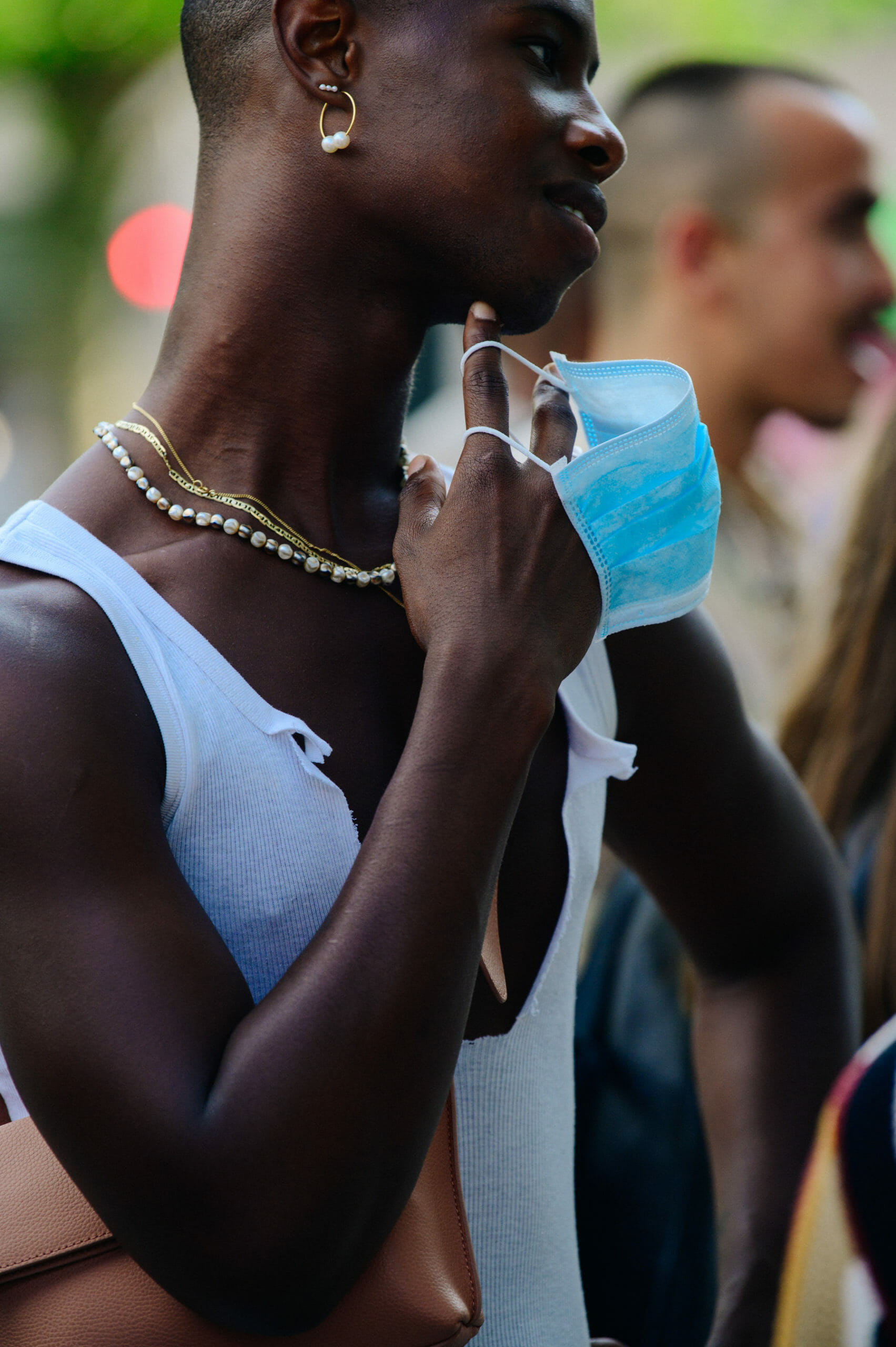 Man wearing surgical mask
