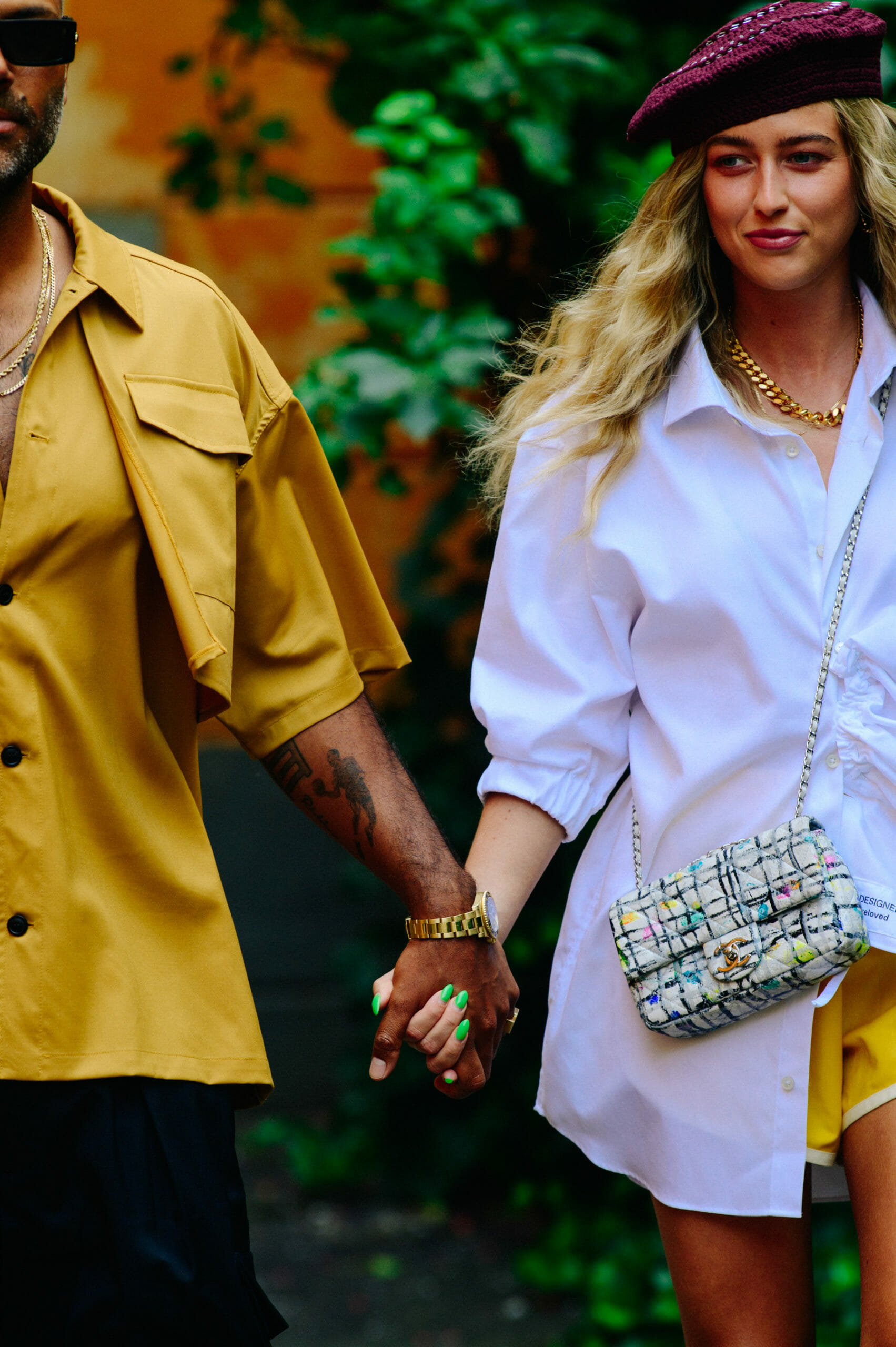 Couple wearing shirts