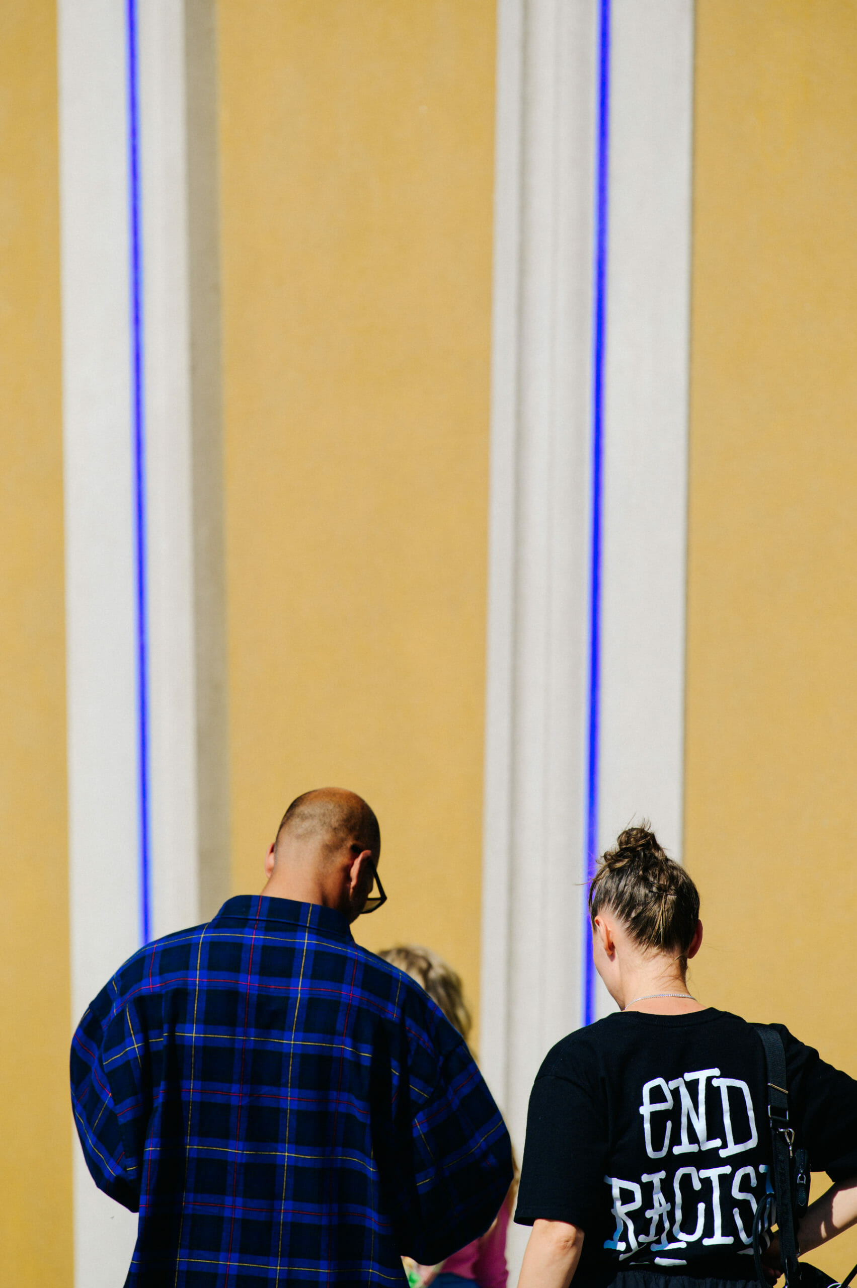 Couple wearing streetwear