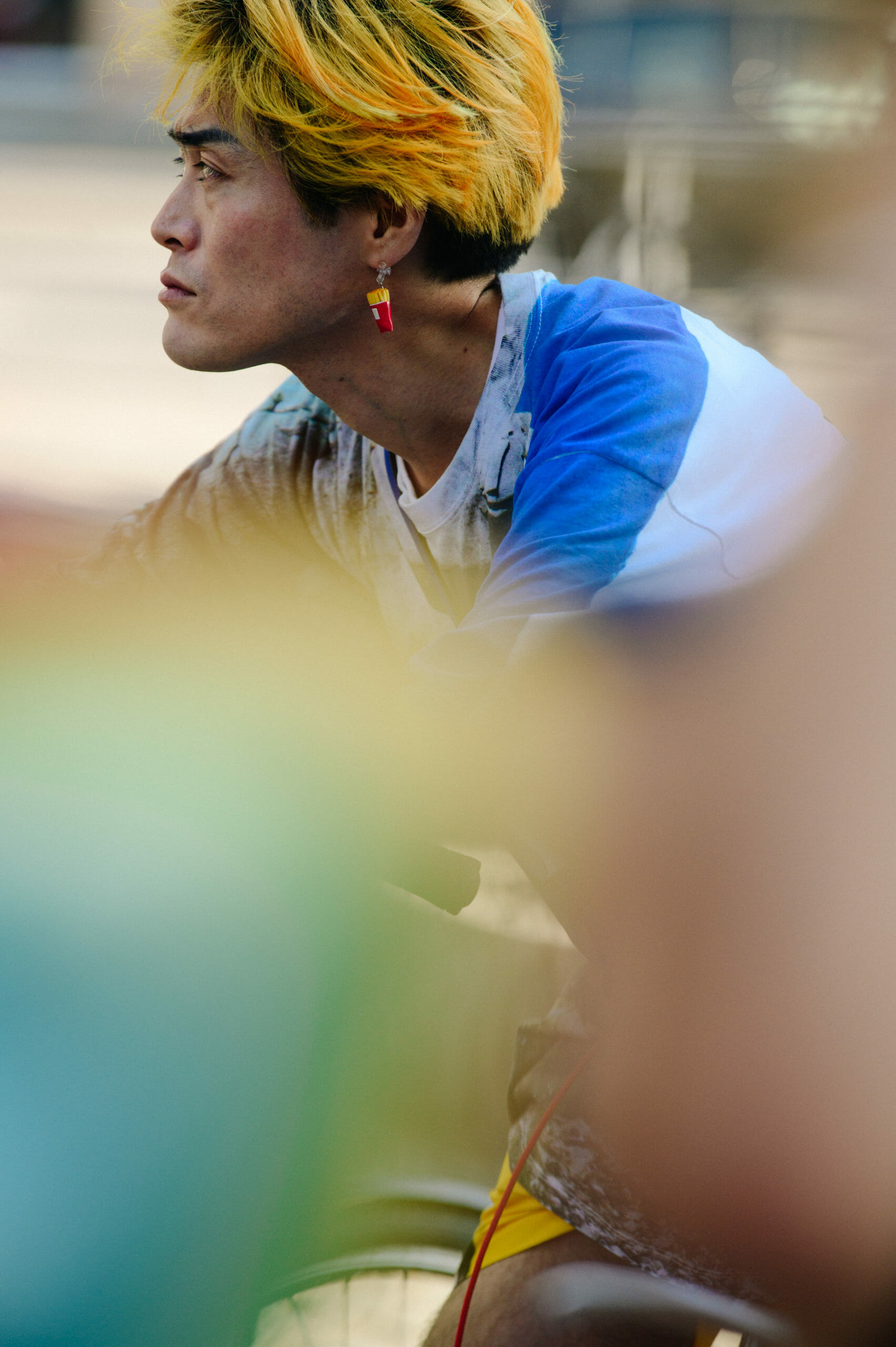 Japanese man wearing blue shirt