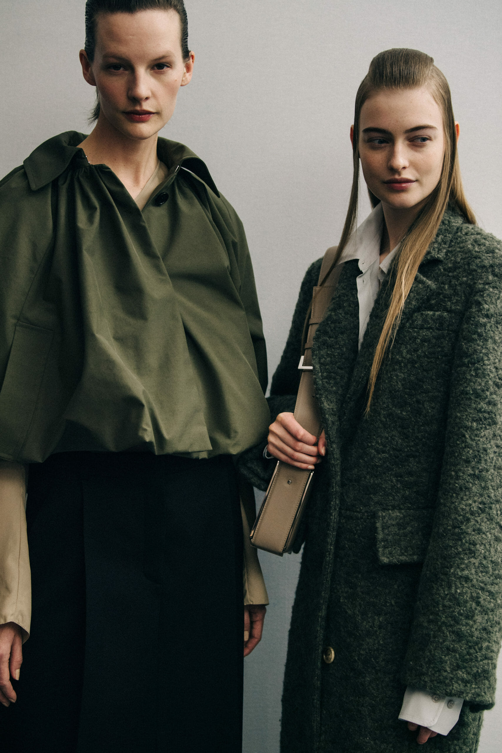 Model wearing green at Nina Ricci